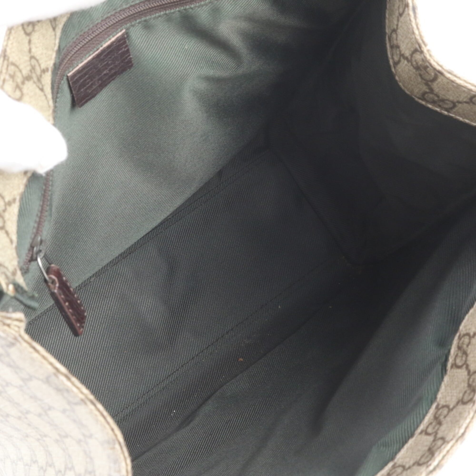 Gucci Dark Brown Grayish Gg Supreme Handbag Tote Bag (Pre-Owned)