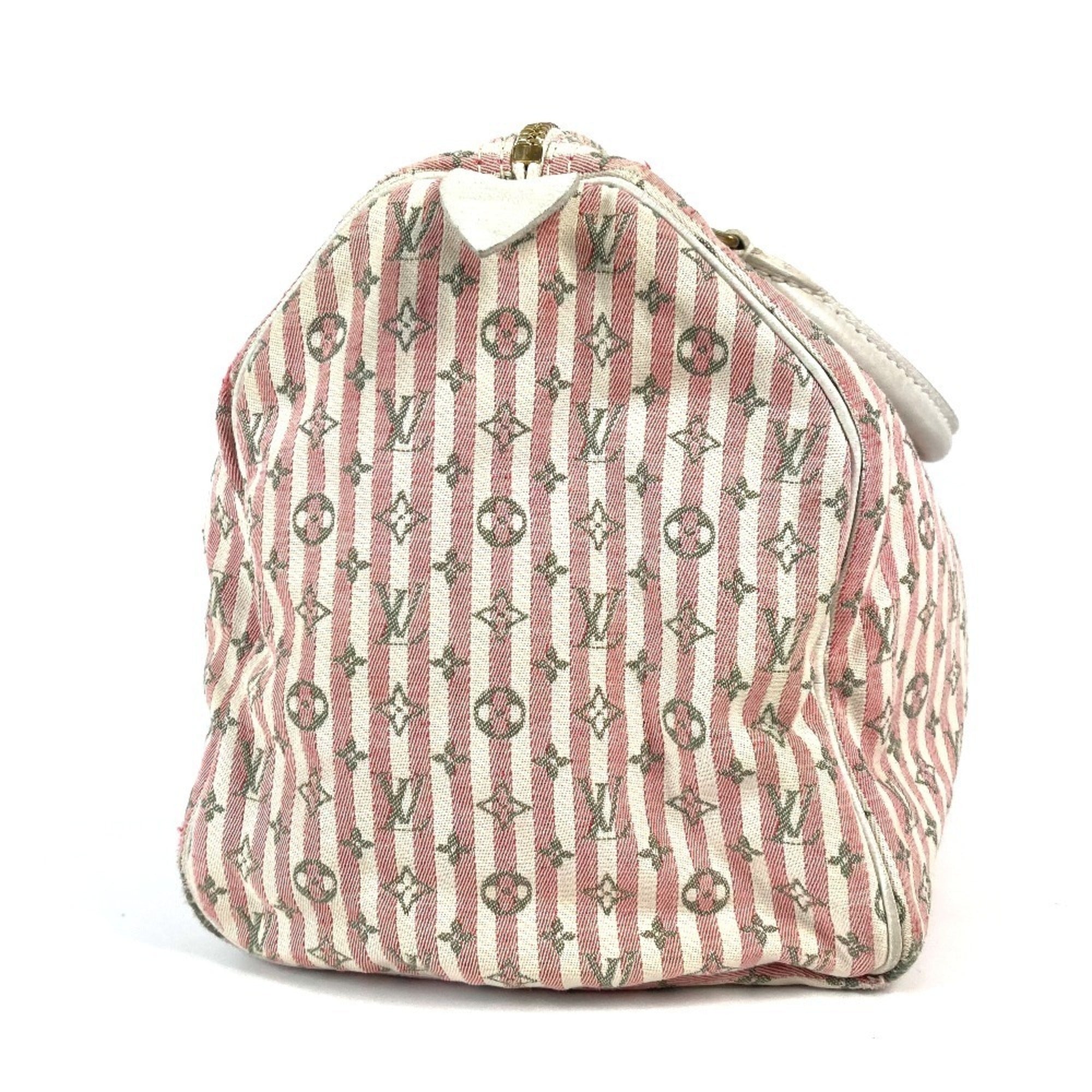 Louis Vuitton Monogram Mini Lin Pink Monogram Mini Lin Boston Bag Handbag (Pre-Owned)
