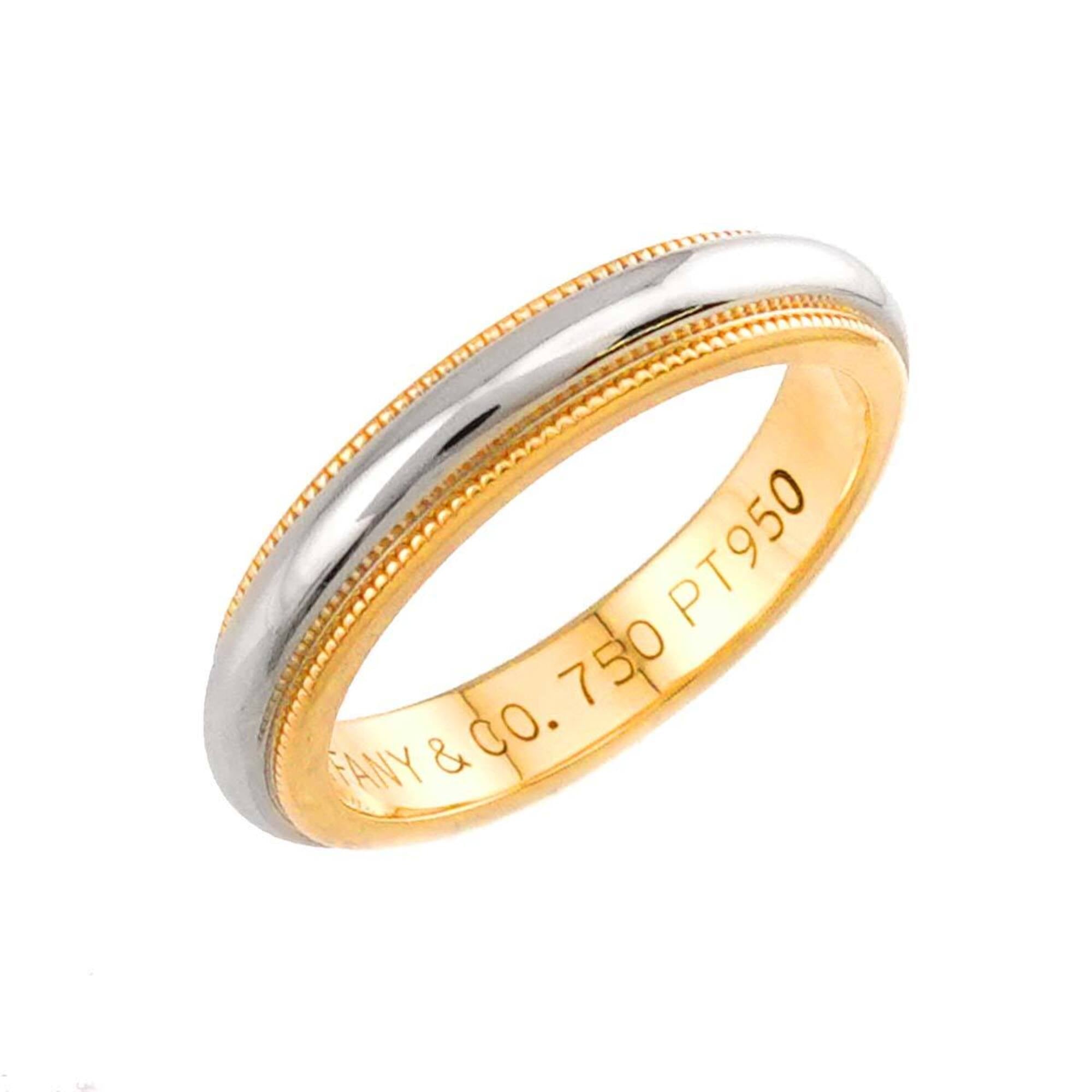 Tiffany Yellow Gold (18K) Platinum 950 Band Ring (Pre-Owned)