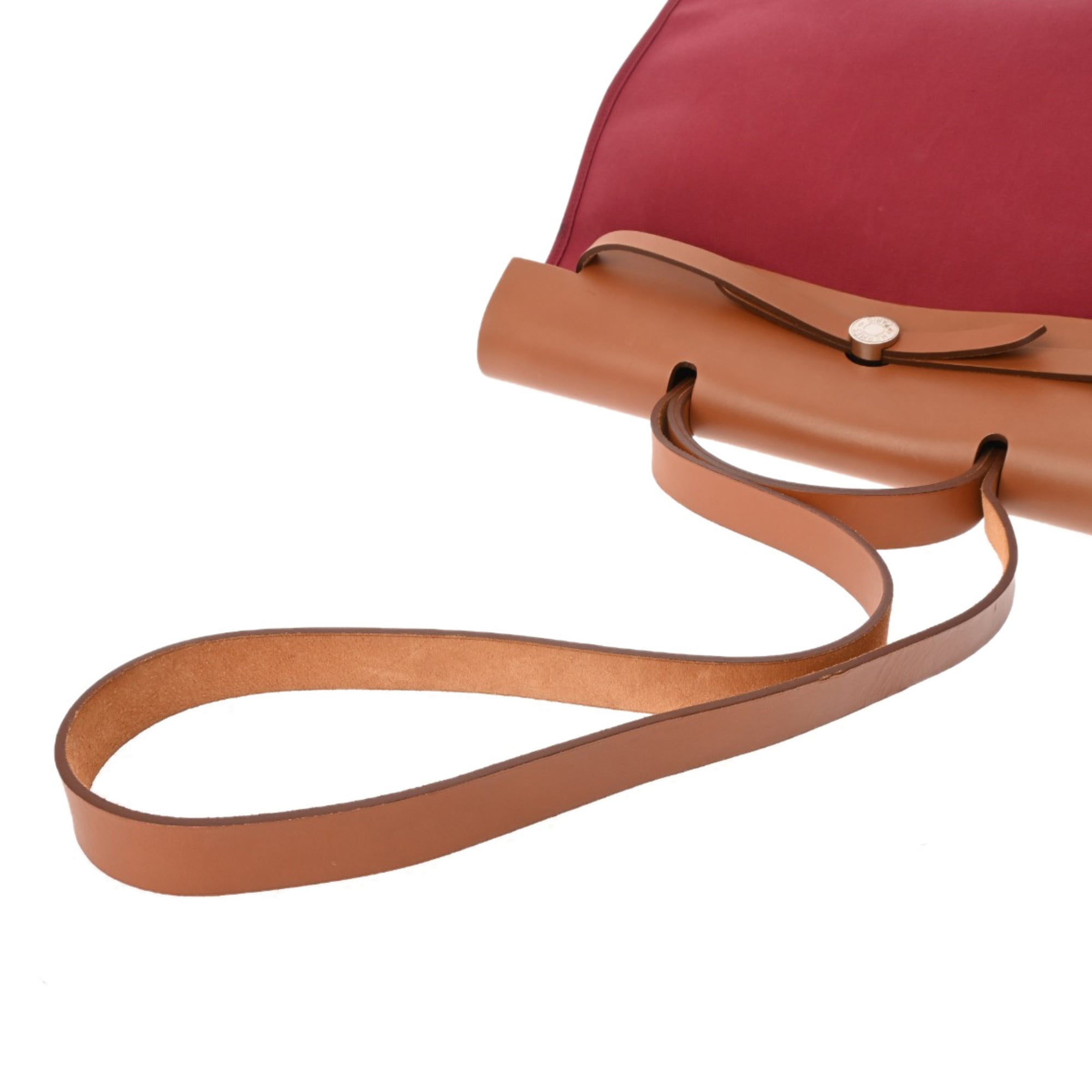 Hermes Bordeaux Toile Officier Handbag Pouch (Pre-Owned)