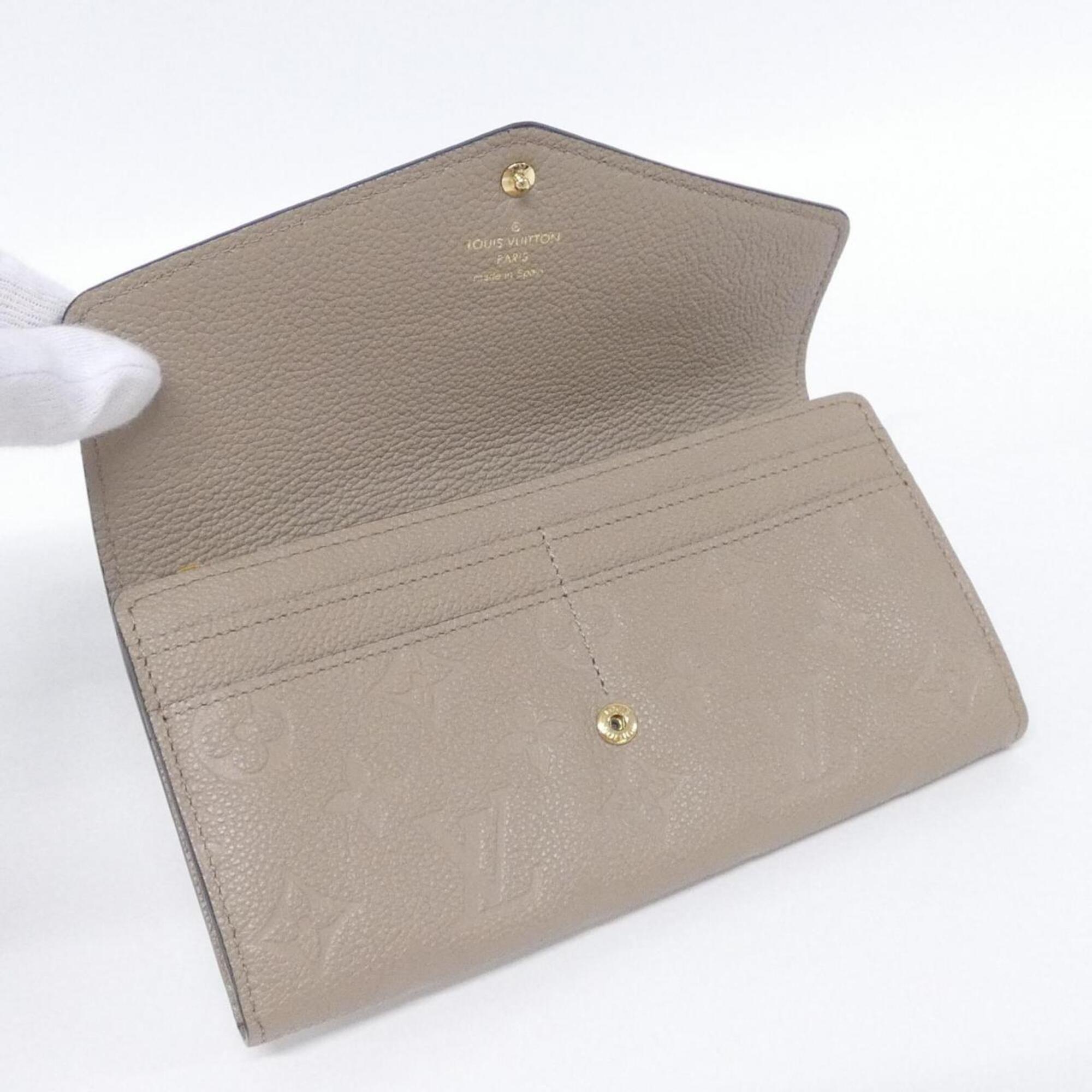 Louis Vuitton Monogram Empreinte Tourterelle Leather Long Wallet (Bi-Fold) (Pre-Owned)