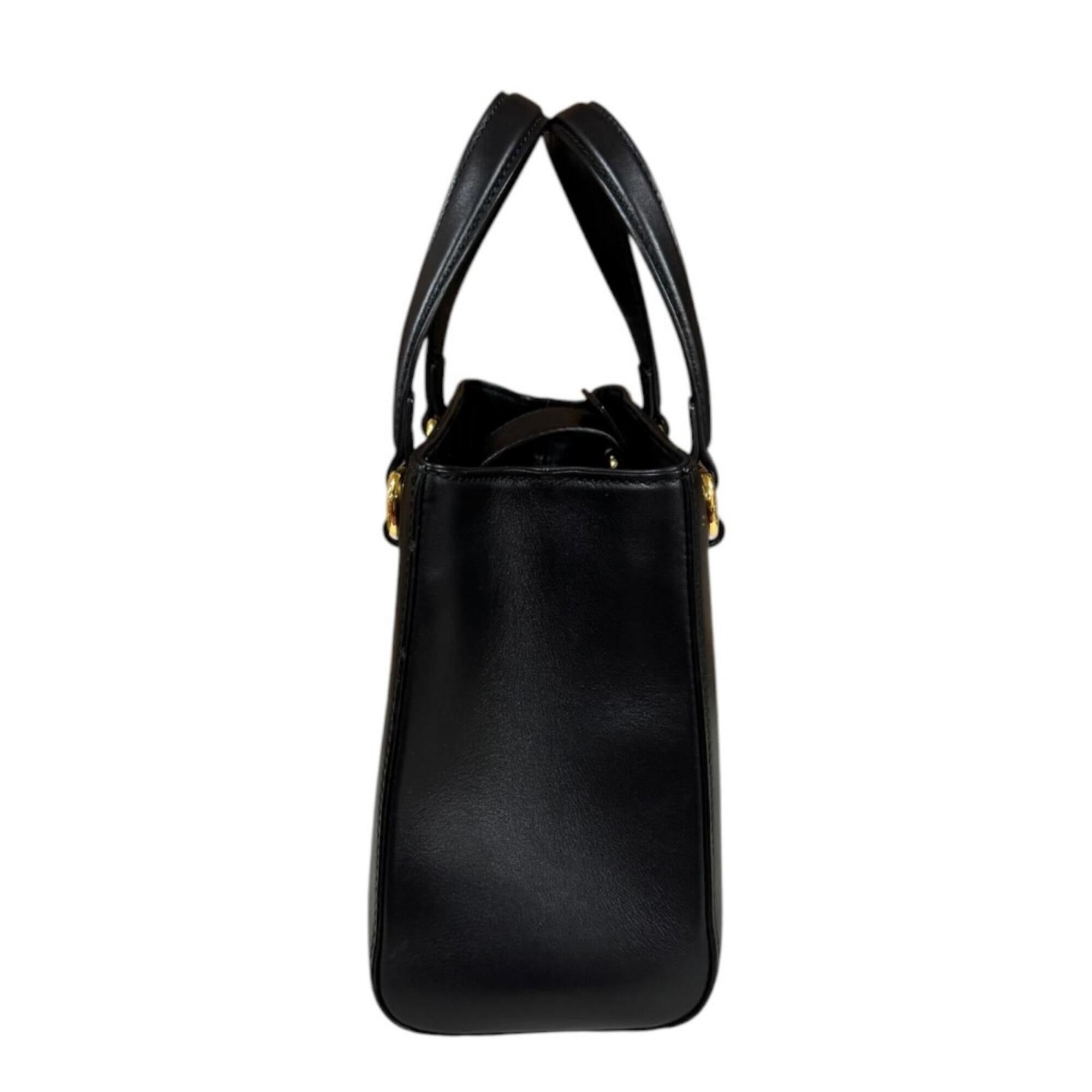 Gucci Black Leather Handbag Shoulder Bag (Pre-Owned)