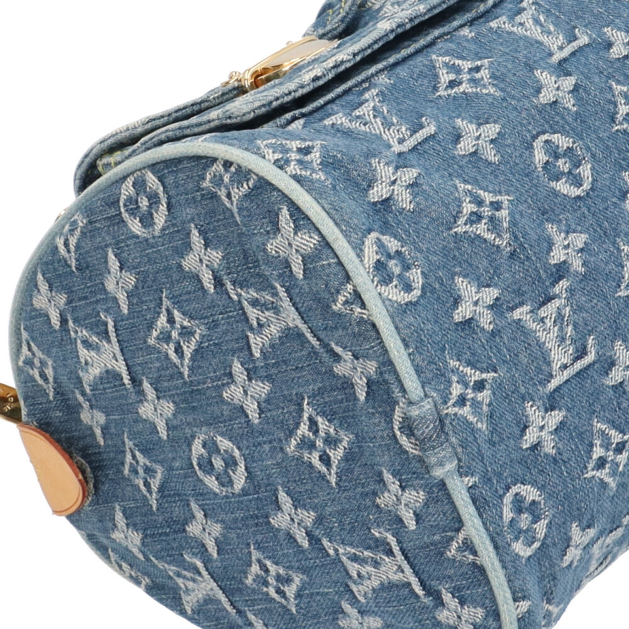 Louis Vuitton Monogram Denim Blue Monogram Denim Handbag (Pre-Owned)