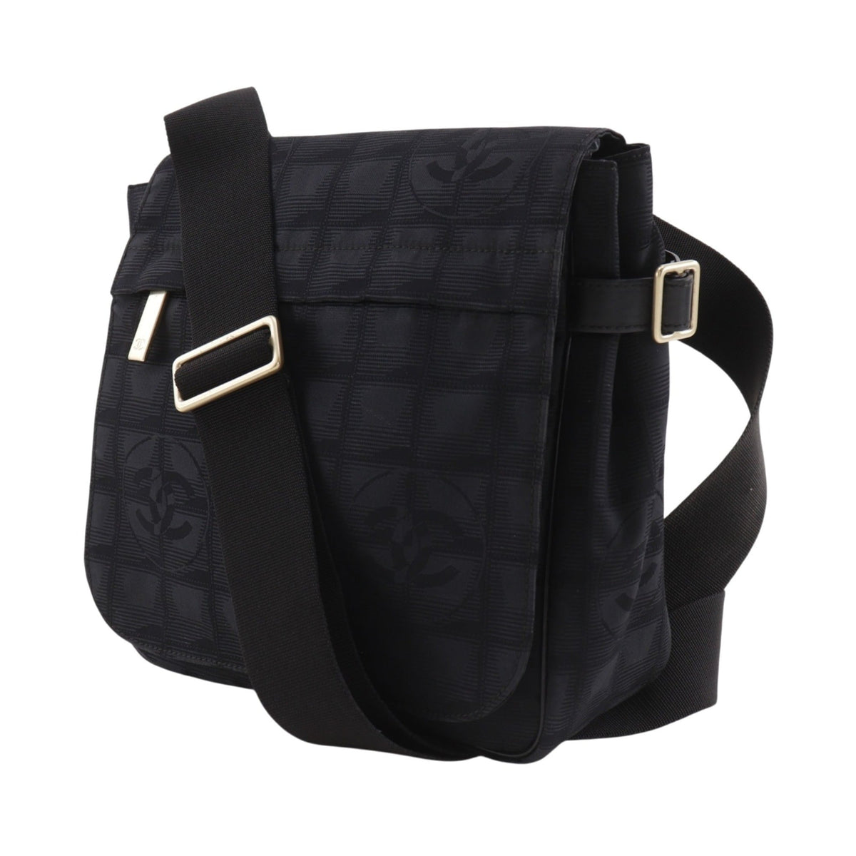 Chanel New Travel Line Black New Travel Line Shoulder Bag (Pre-Owned)