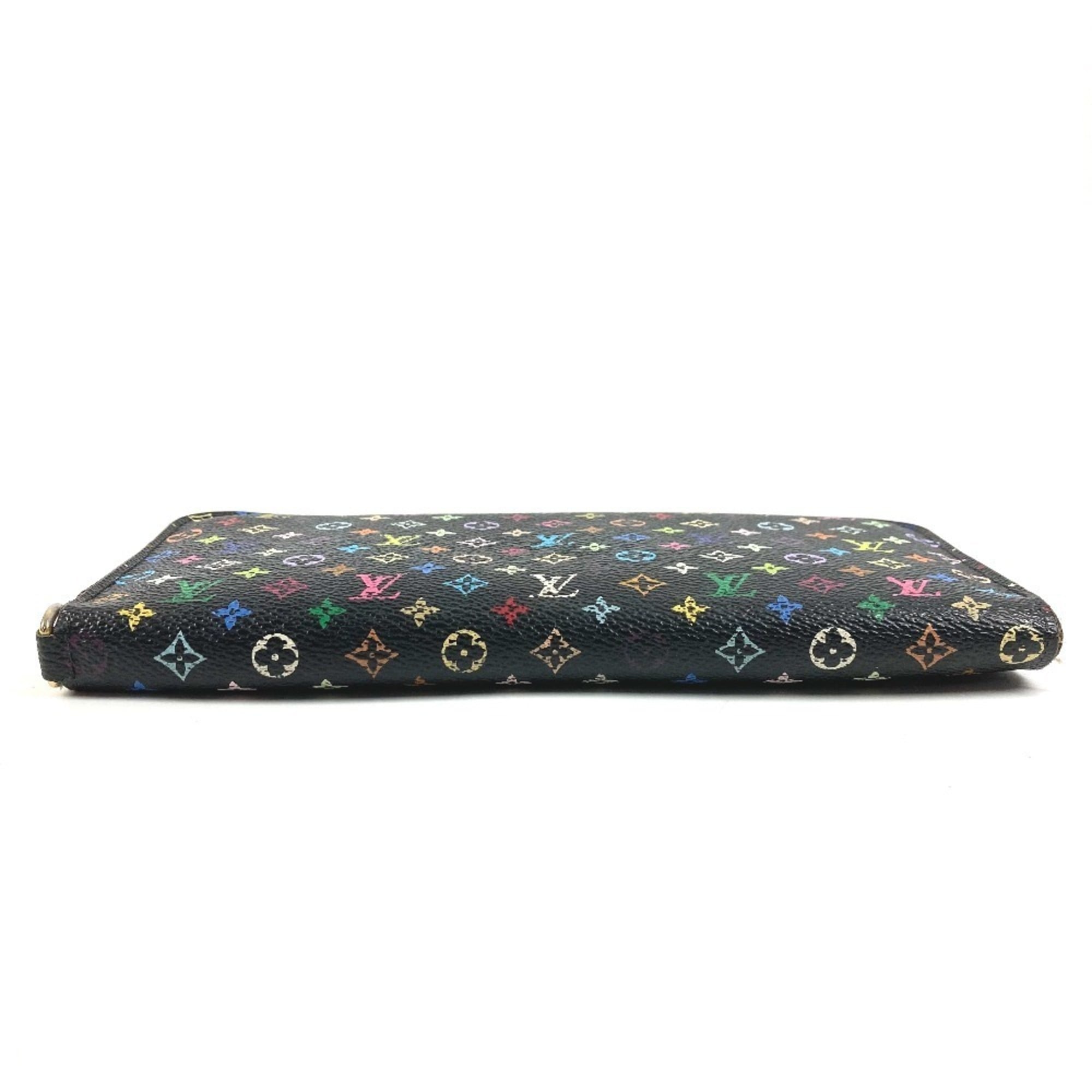 Louis Vuitton Black Pink Monogram Multicolore Long Wallet (Bi-Fold) (Pre-Owned)