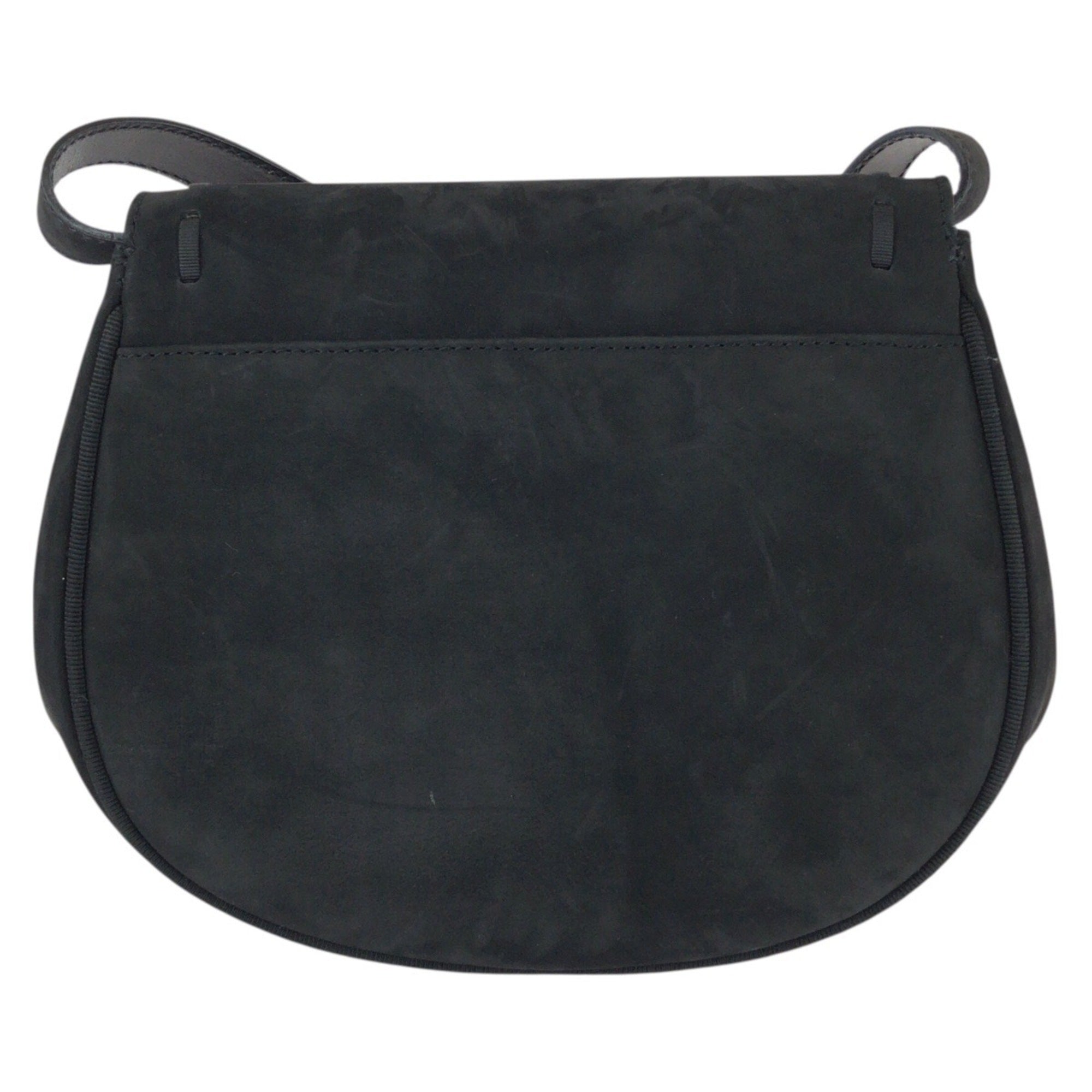 Salvatore Ferragamo Black Suede Pochette Shoulder Bag (Pre-Owned)