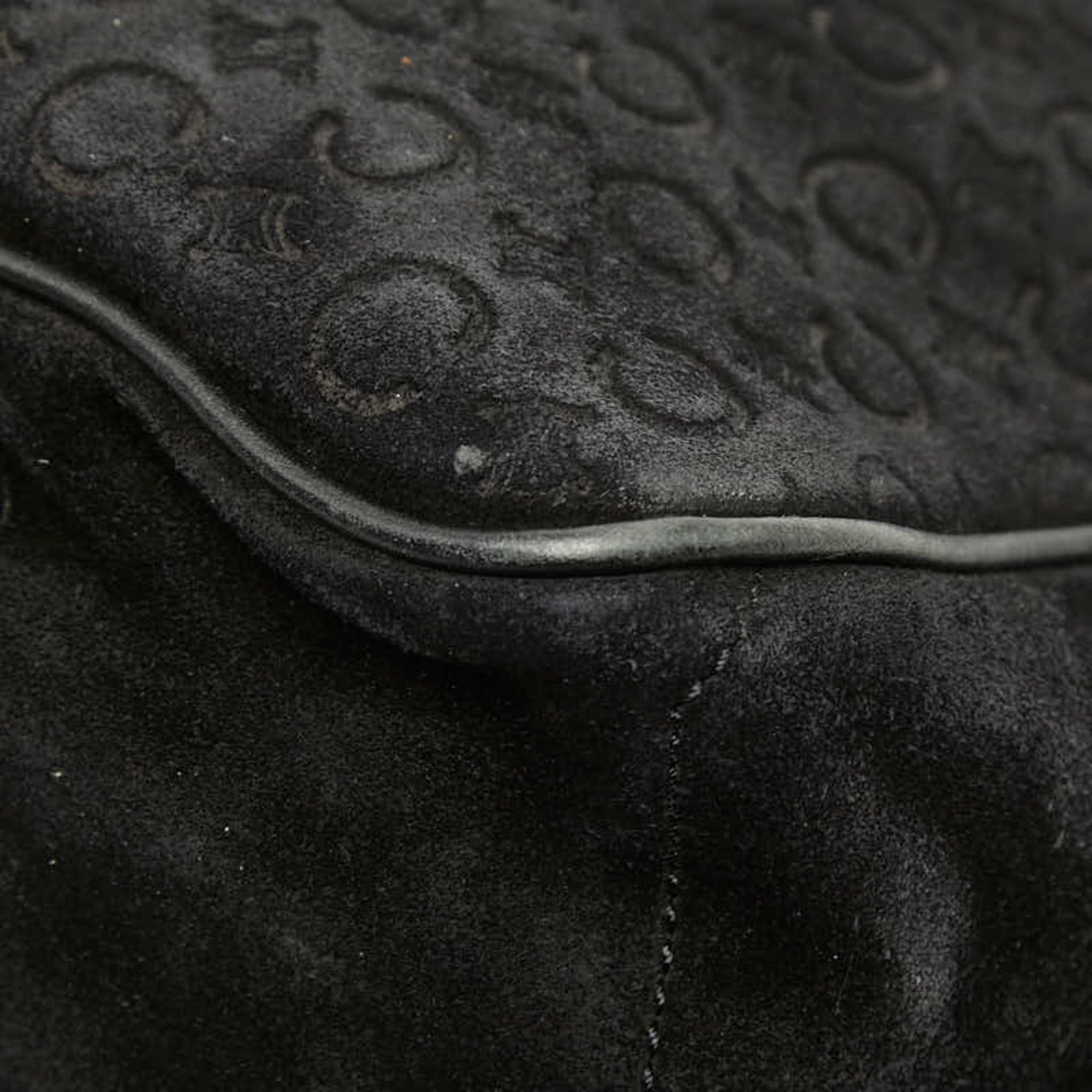 Celine Black Suede Leather Handbag (Pre-Owned)