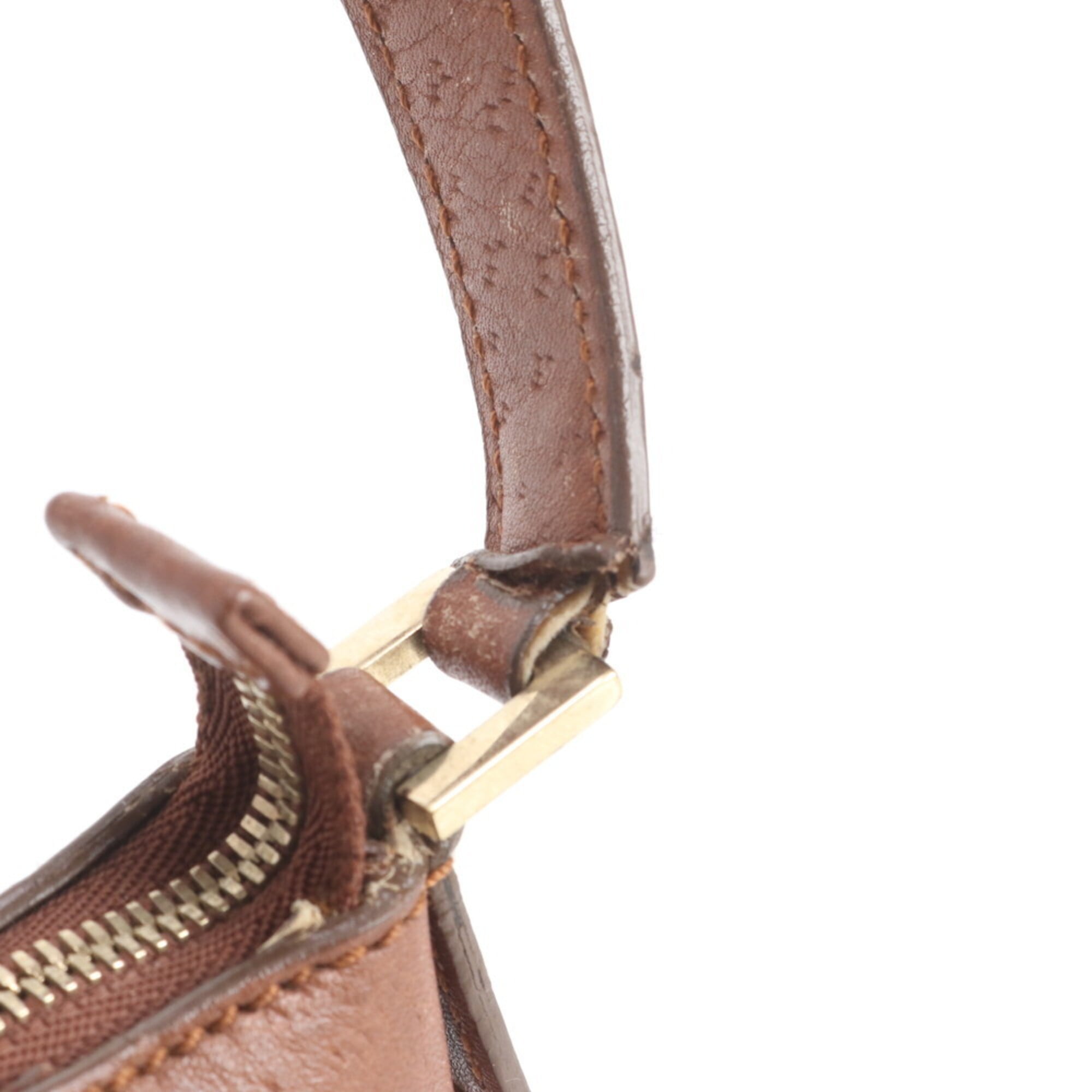 Salvatore Ferragamo Brown Leather Handbag Pouch (Pre-Owned)