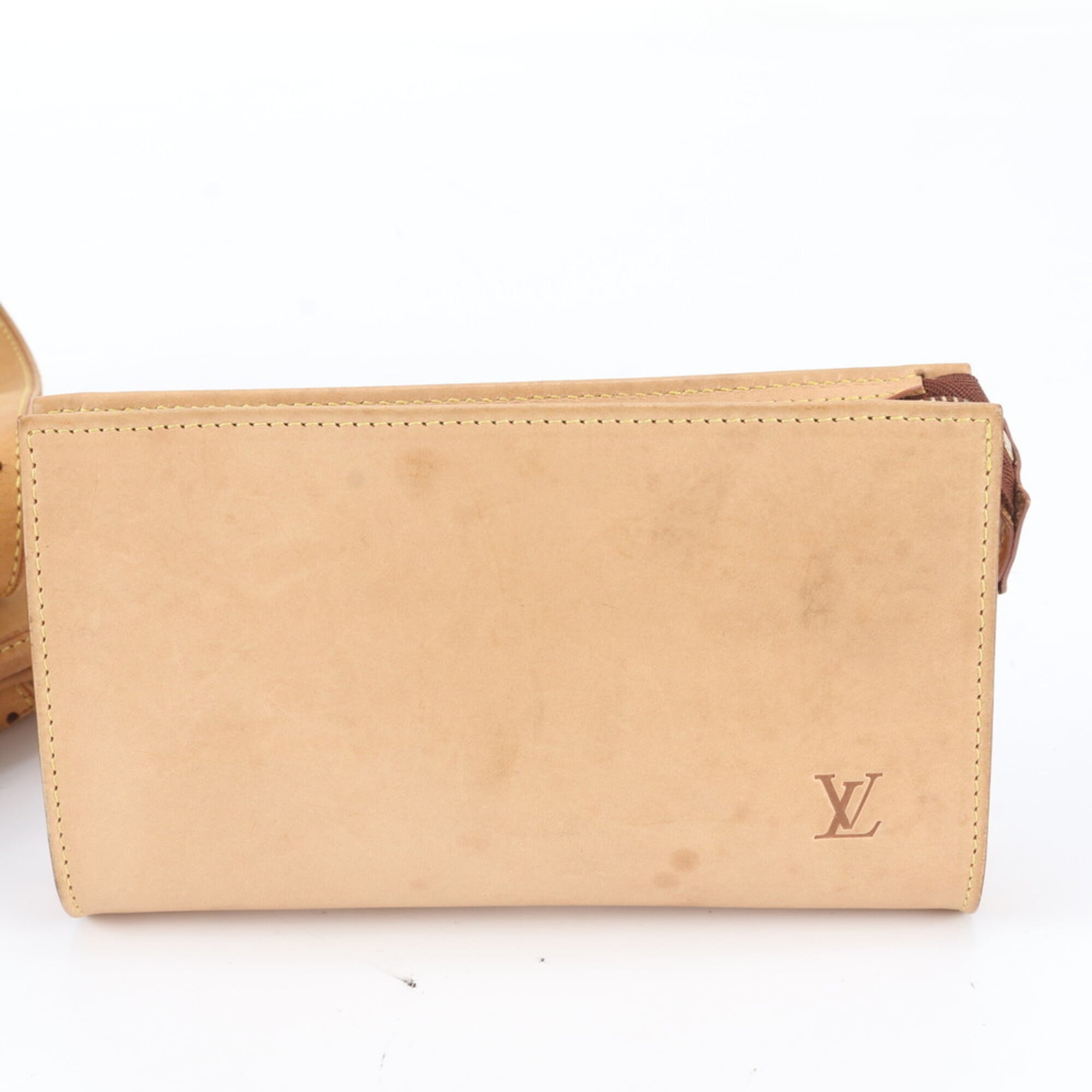 Louis Vuitton Natural Leather Handbag Pouch Shoulder Bag Tote Bag (Pre-Owned)