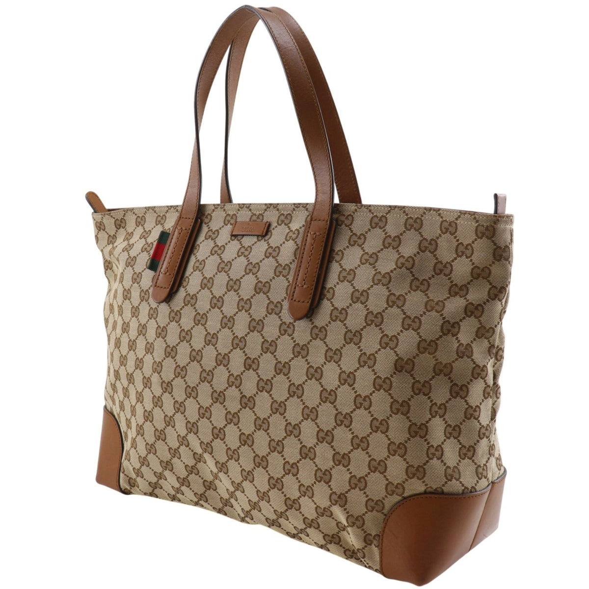 Gucci Sherry Line Brown Gg Canvas Tote Bag (Pre-Owned)