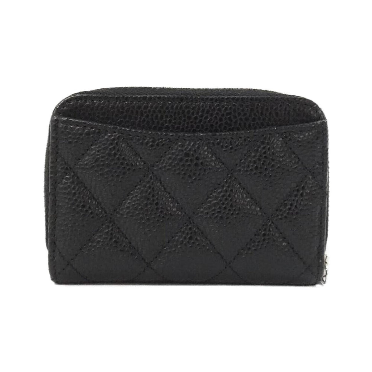 Chanel Black Grained Calfskin Coin Purse/Coin Case (Pre-Owned)
