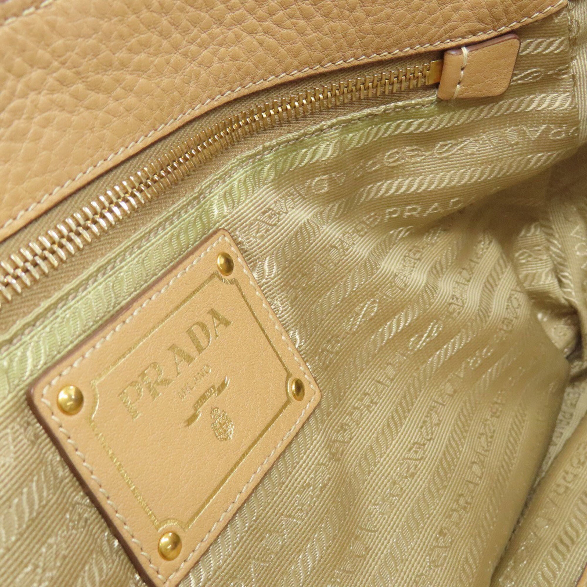 Prada Beige Leather Handbag (Pre-Owned)