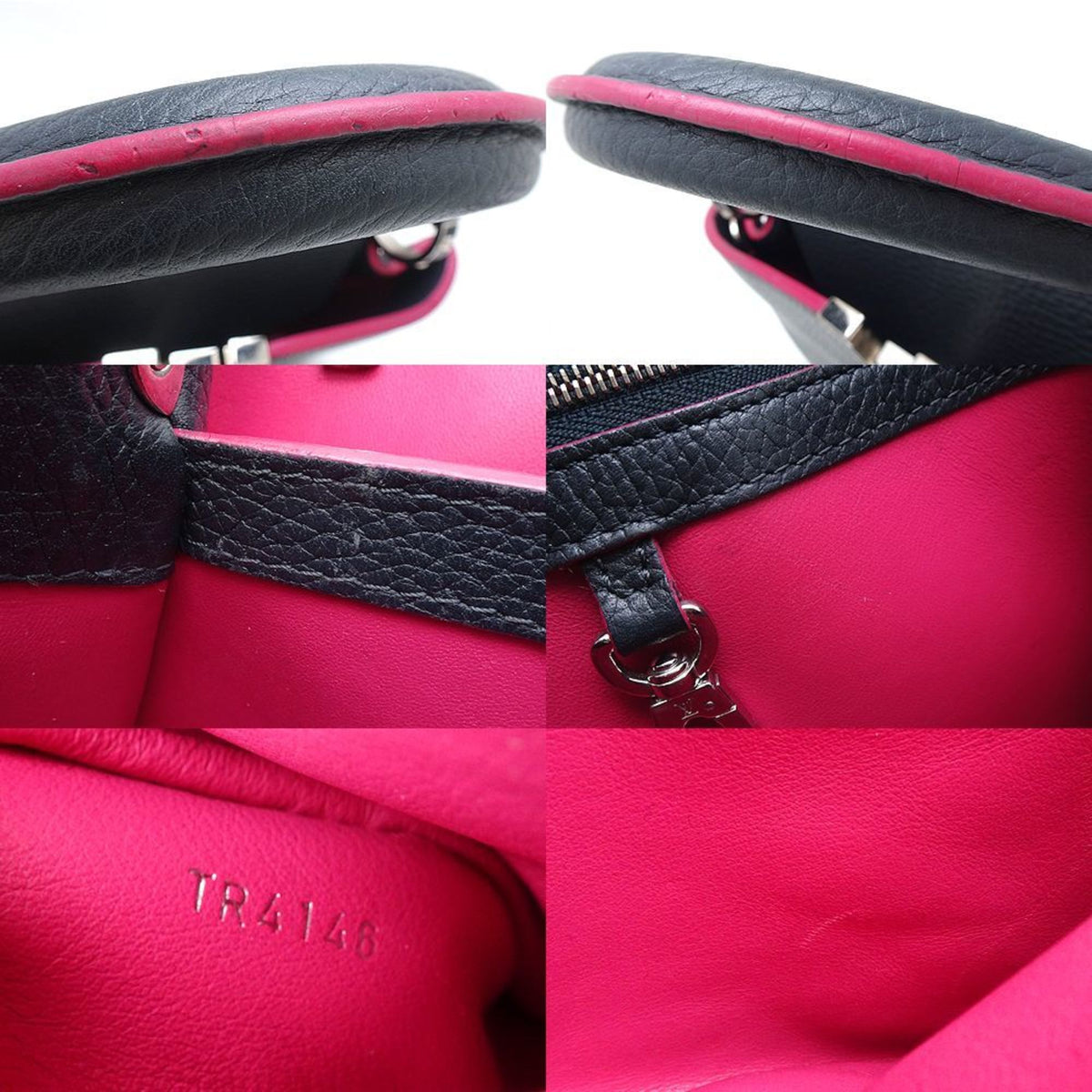 Louis Vuitton Cobalt Fuchsia Leather Handbag (Pre-Owned)