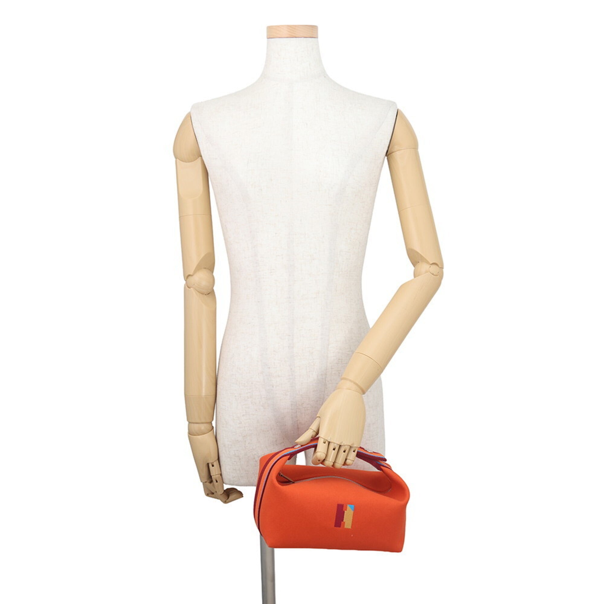 Hermes Kara Feu Canvas Handbag (Pre-Owned)