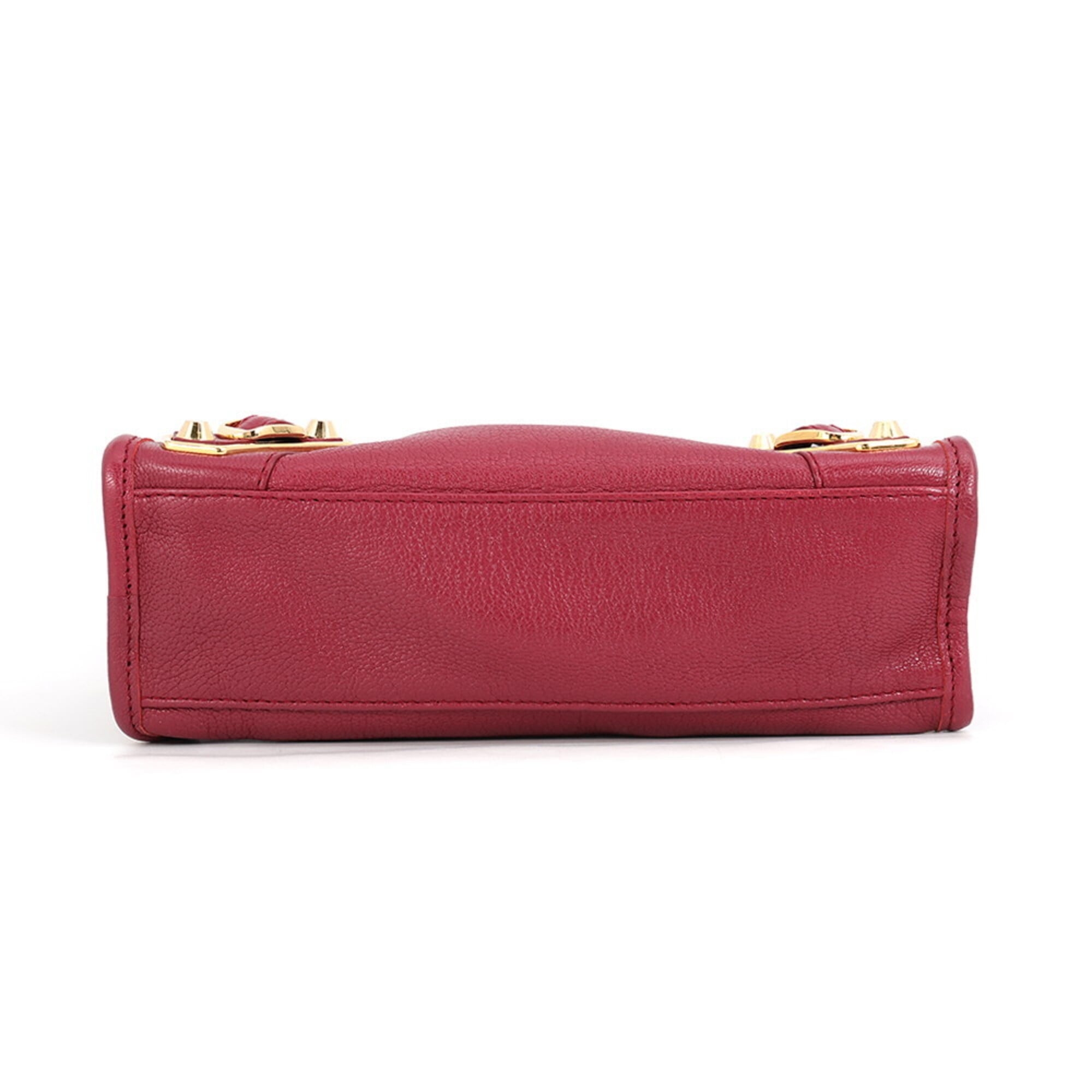 Balenciaga Wine Leather Handbag (Pre-Owned)
