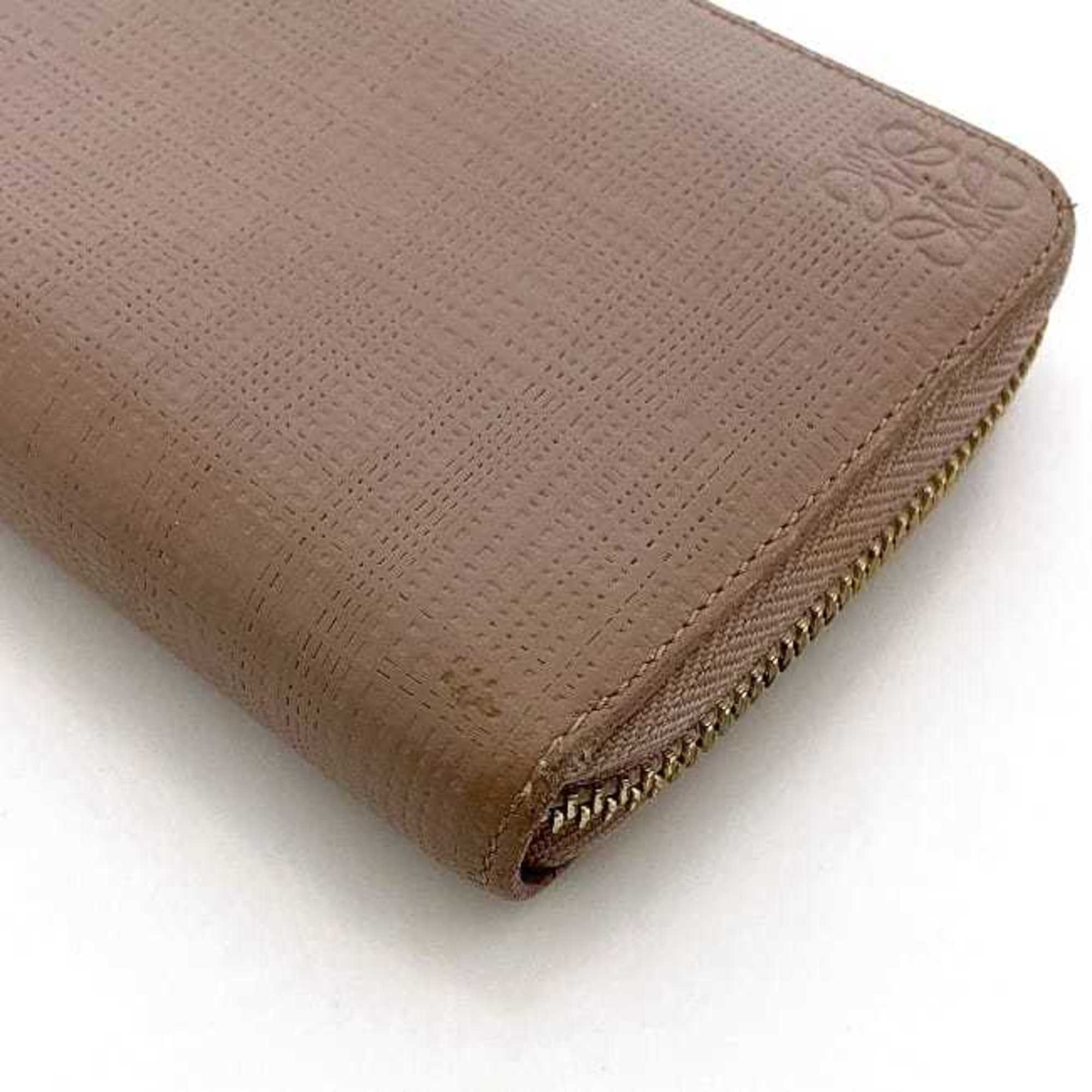 Loewe Pink Linen Long Wallet (Bi-Fold) (Pre-Owned)