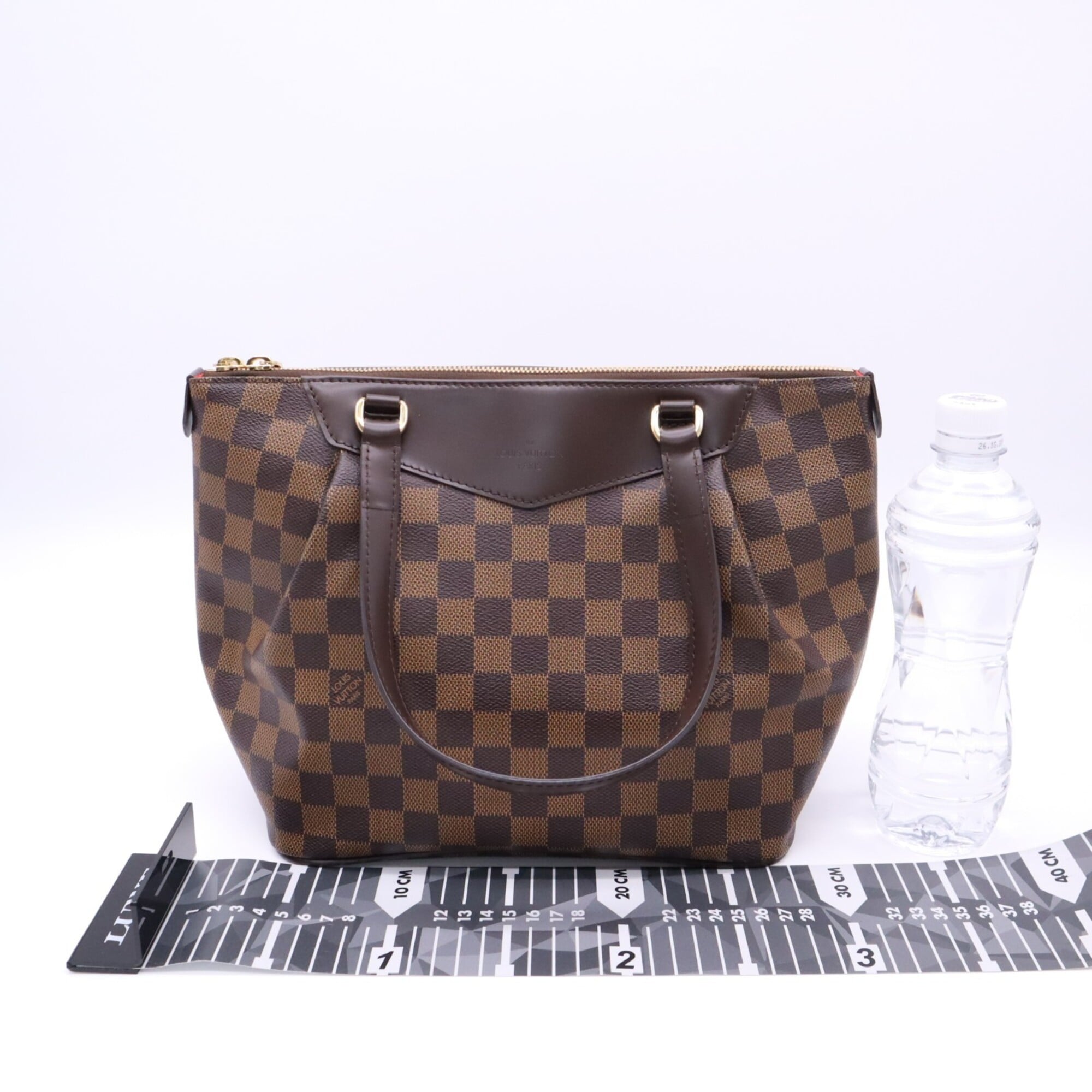 Louis Vuitton Damier Beige Brown Coated Canvas Leather Handbag (Pre-Owned)