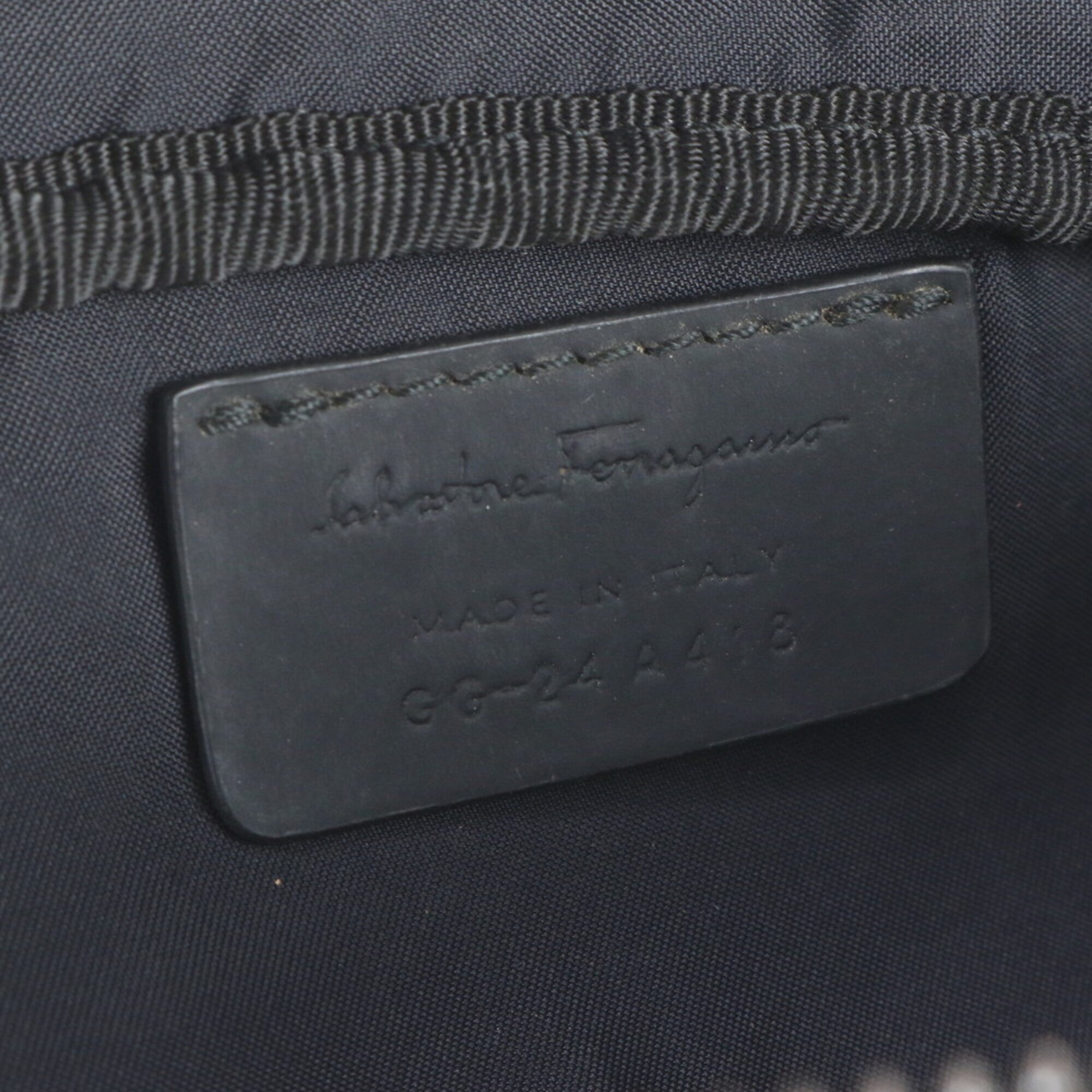 Salvatore Ferragamo Black Leather Fanny Pack Pouch Sling Bag (Pre-Owned)