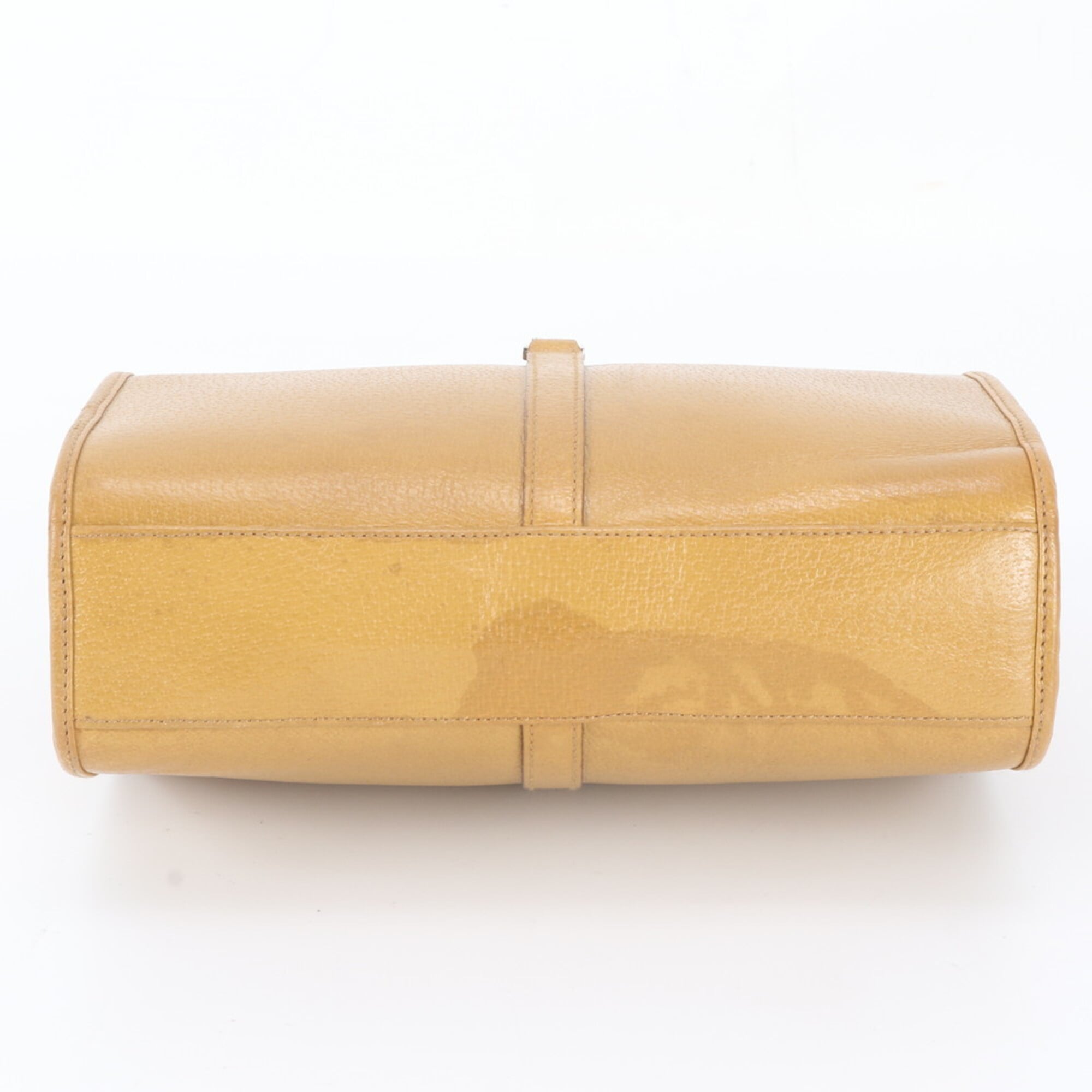 Gucci Brown Leather Handbag Tote Bag (Pre-Owned)