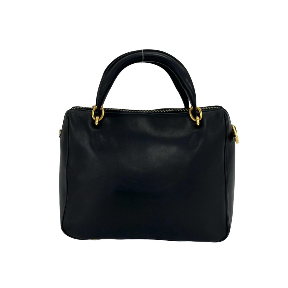 Celine Black Leather Boston Bag Handbag (Pre-Owned)