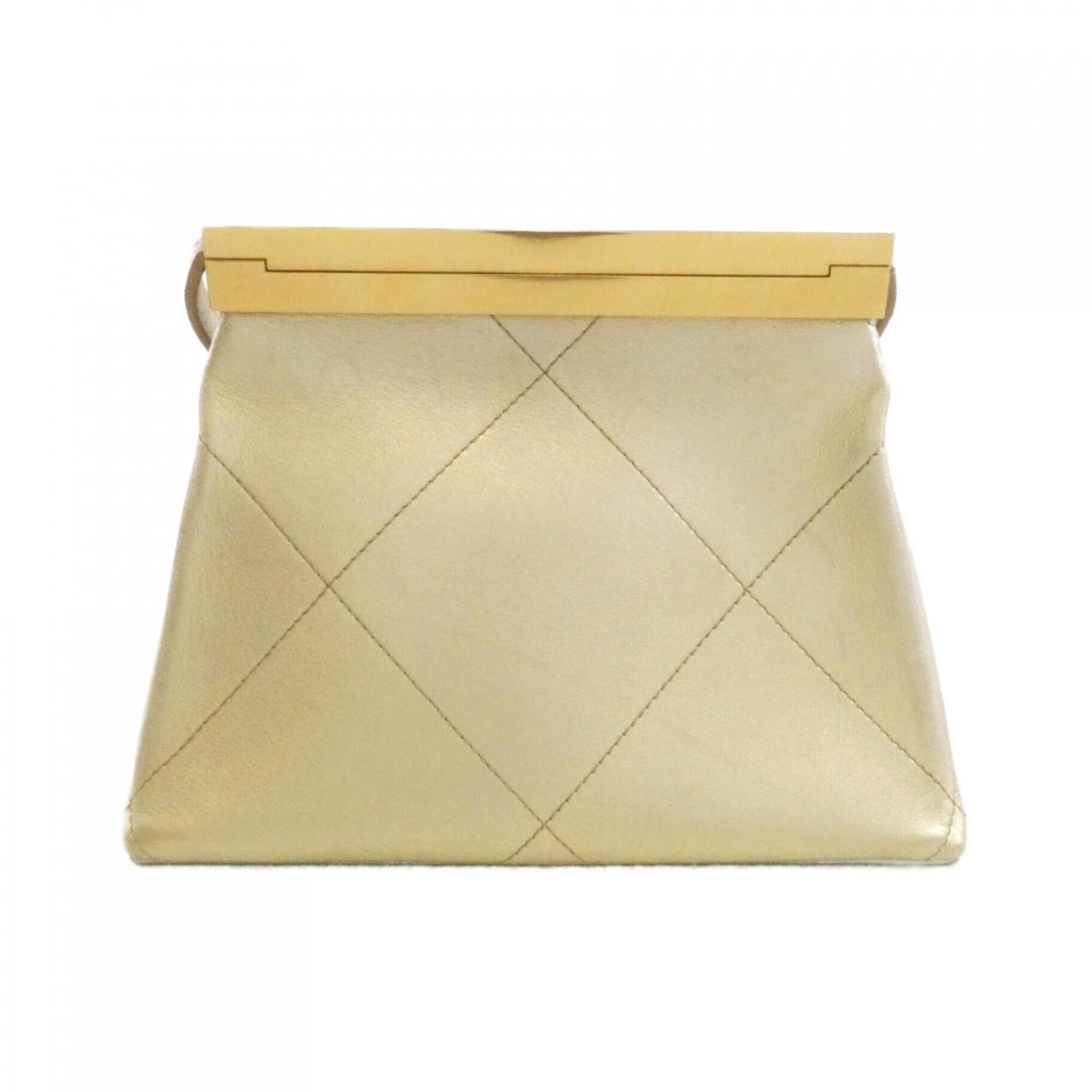 Chanel Gold Leather Shoulder Bag (Pre-Owned)