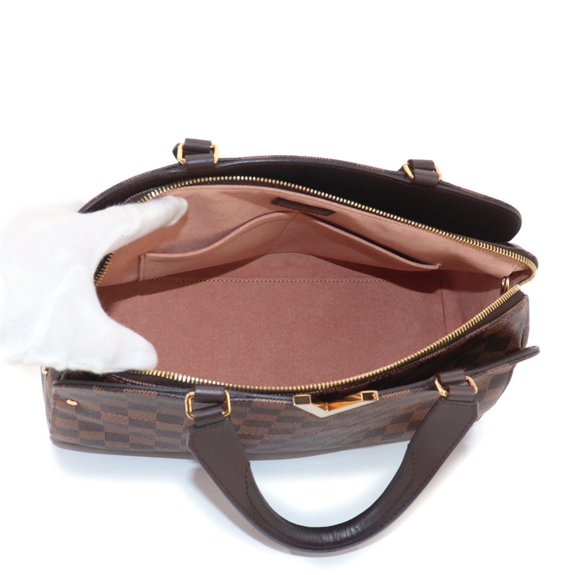 Louis Vuitton Ebene Damier Canvas Handbag Shoulder Bag (Pre-Owned)
