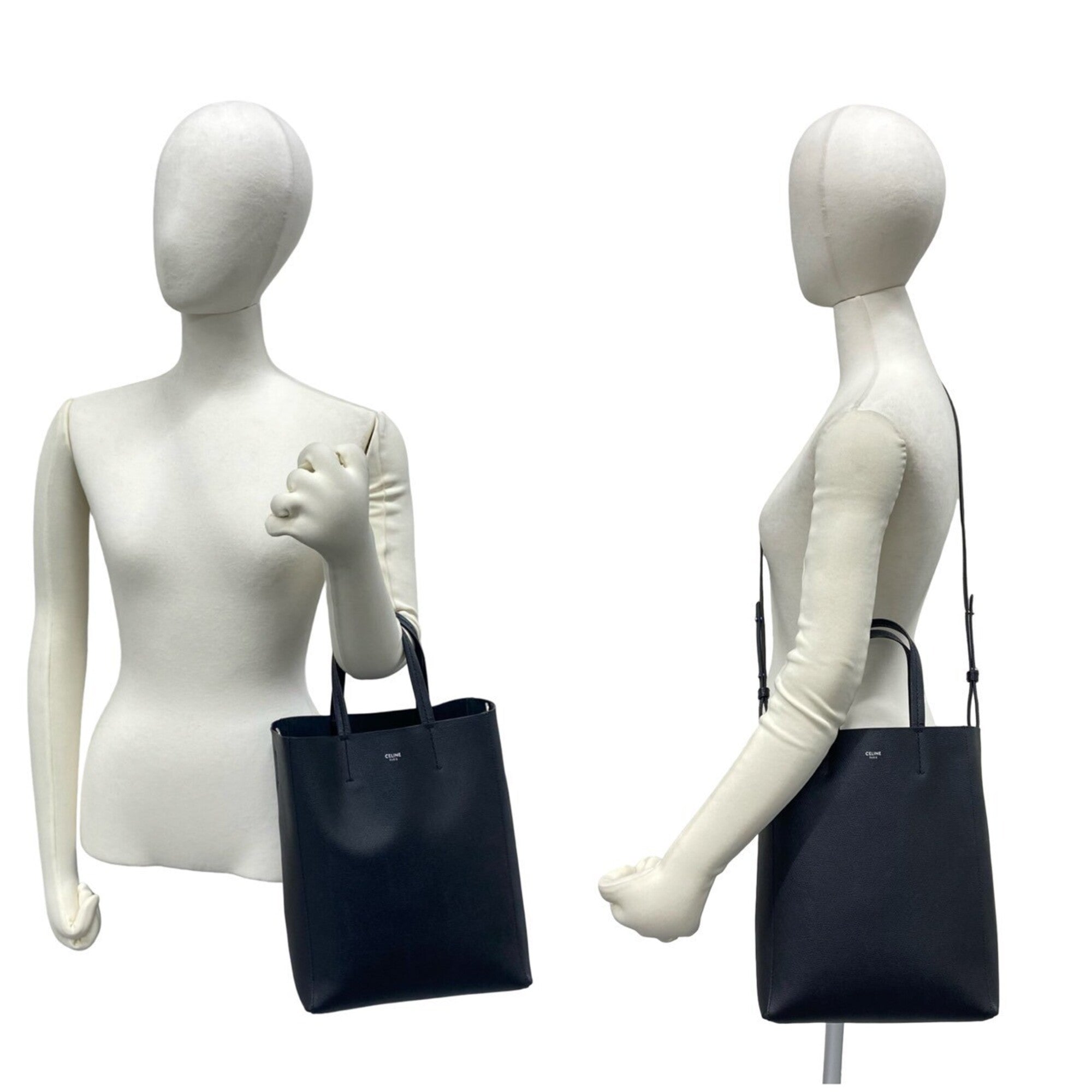 Celine Black Leather Handbag Shoulder Bag (Pre-Owned)
