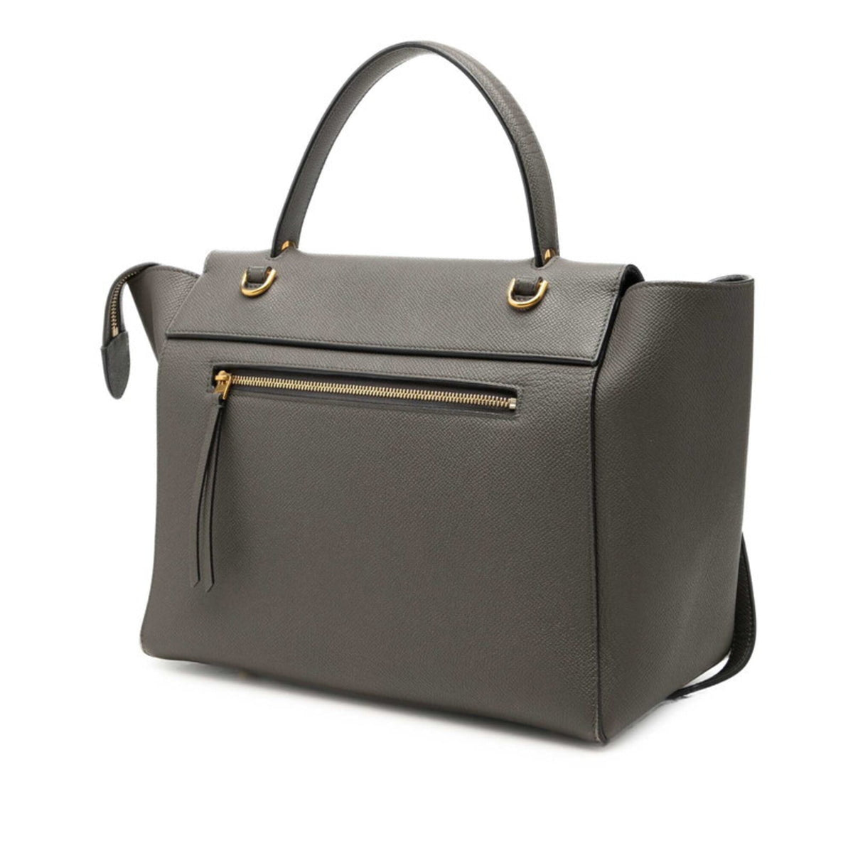 Celine Gray Leather Handbag Shoulder Bag (Pre-Owned)