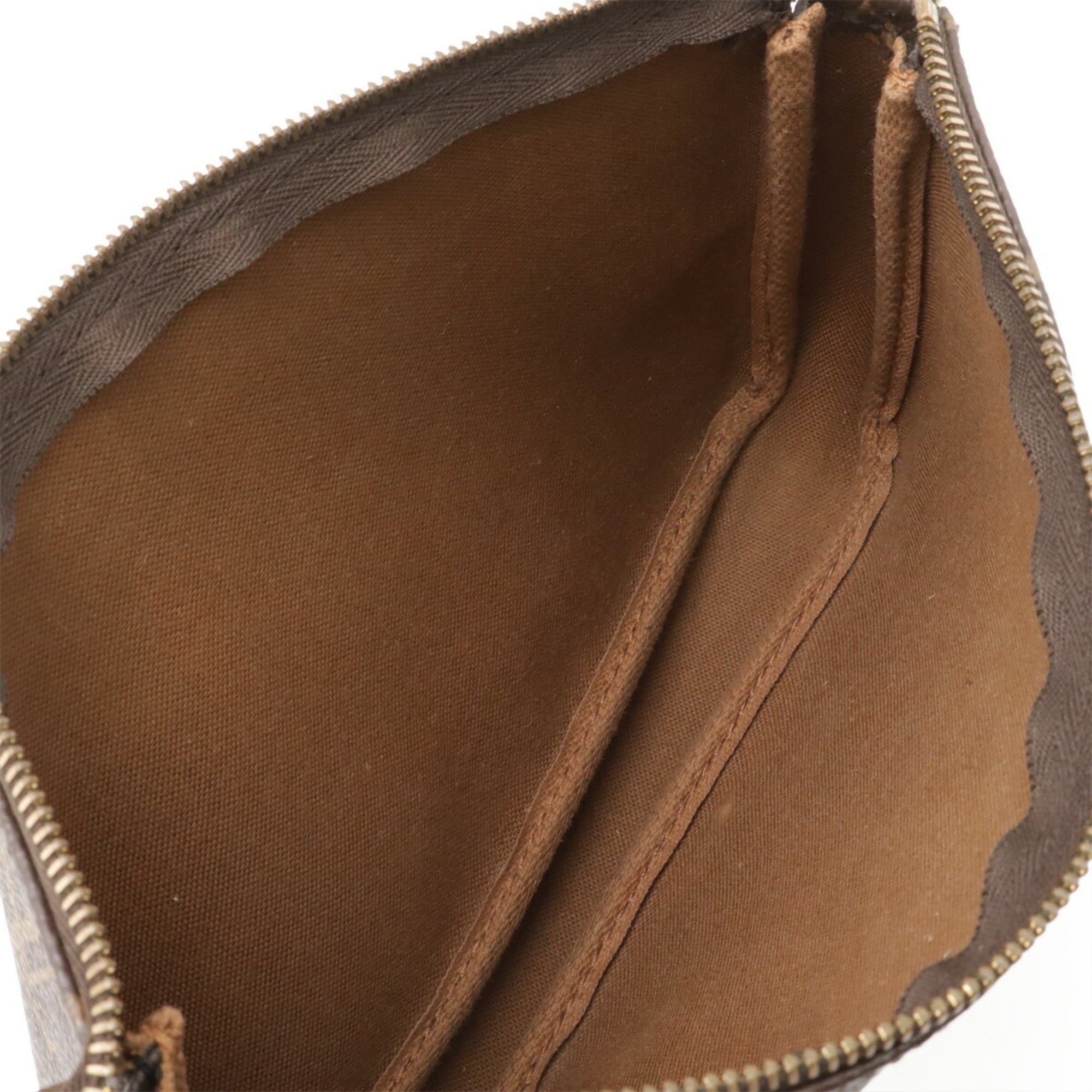 Louis Vuitton Brown Monogram Canvas Pvc Coated Canvas Handbag Pochette Pouch (Pre-Owned)