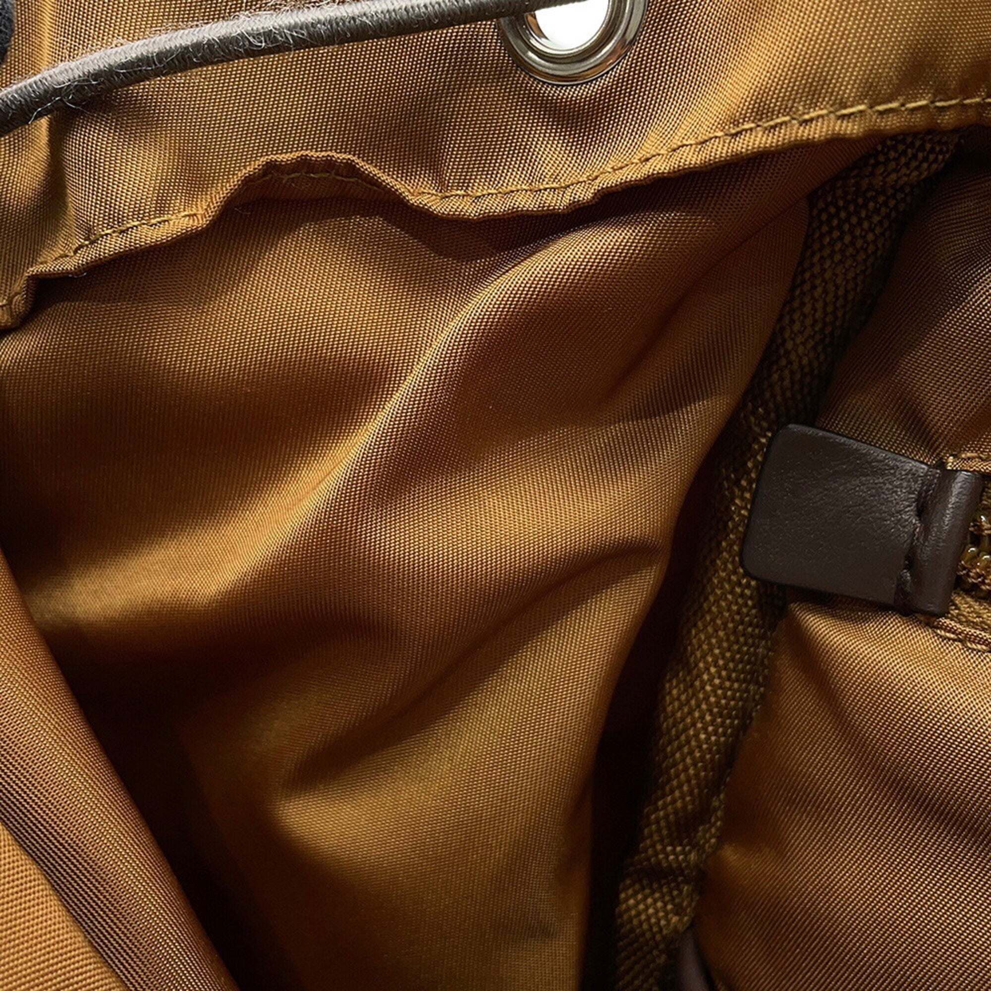 Prada Brown Nylon Leather Backpack (Pre-Owned)