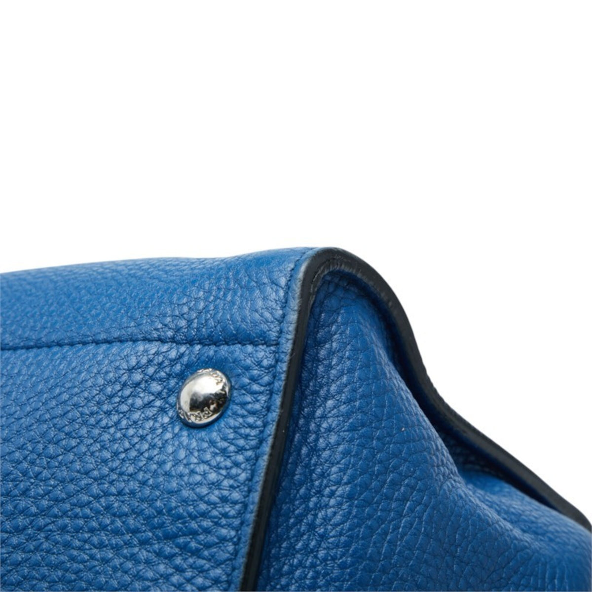Prada Blue Leather Handbag Tote Bag (Pre-Owned)