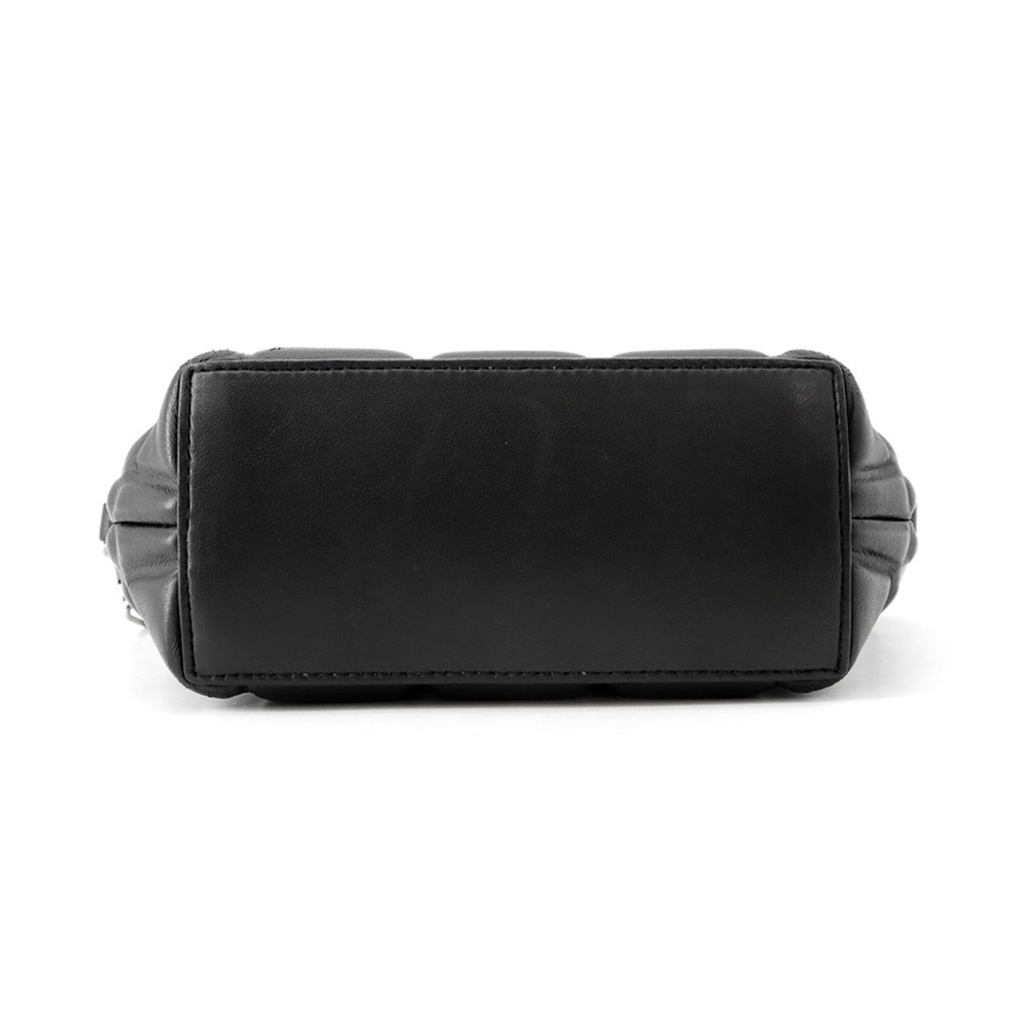 Bottega Veneta Black Leather Handbag Shoulder Bag (Pre-Owned)