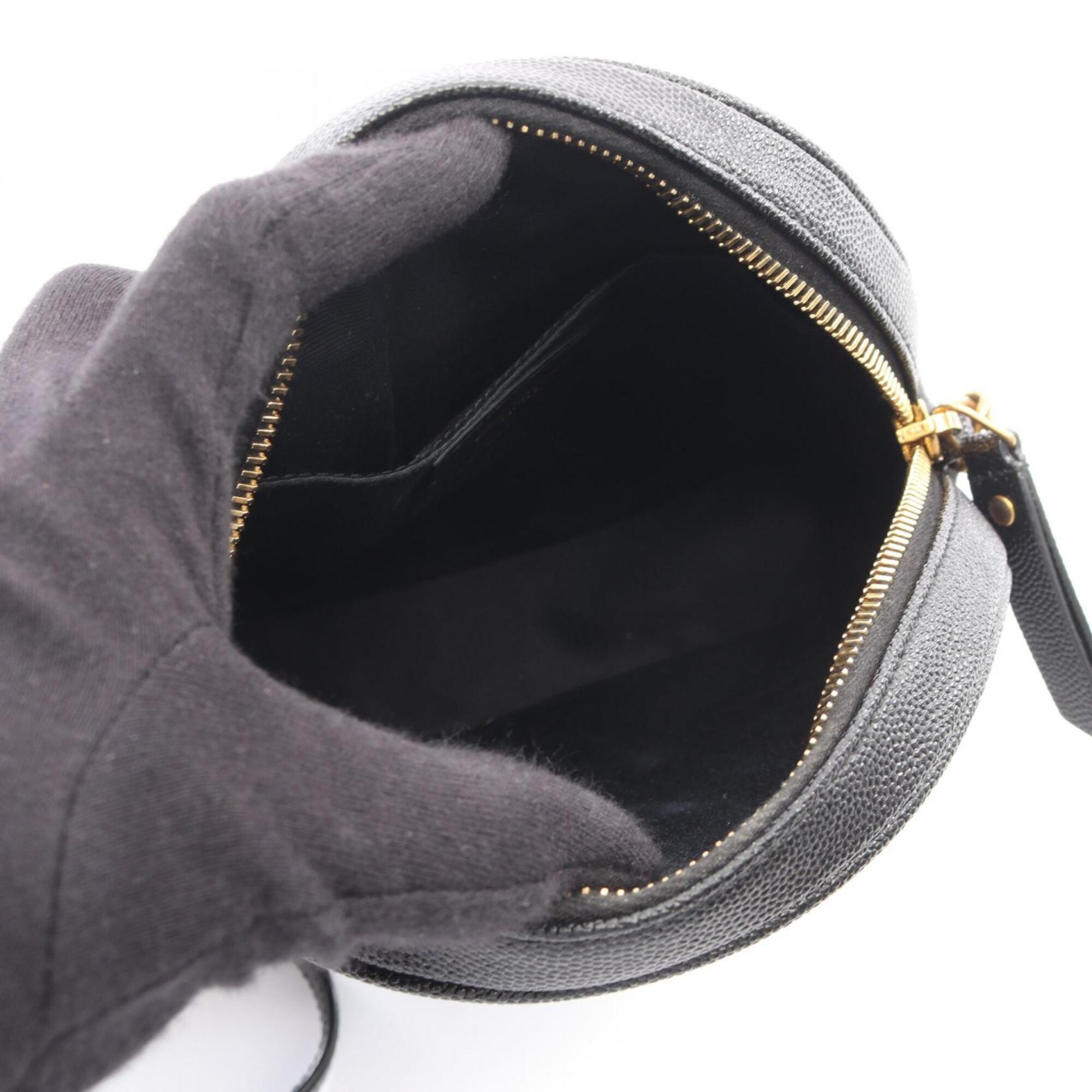 Yves Saint Laurent Black Leather Handbag Shoulder Bag (Pre-Owned)