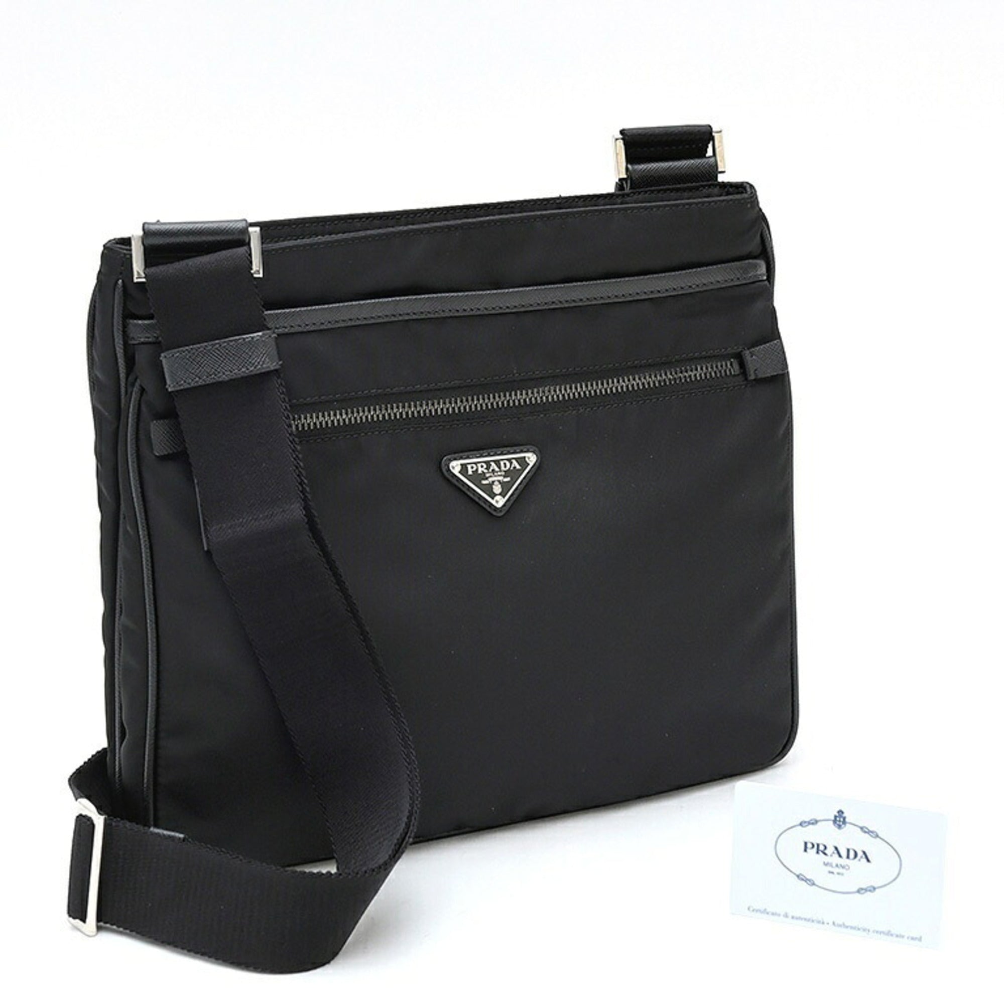 Prada Black Nylon Fabric Shoulder Bag (Pre-Owned)