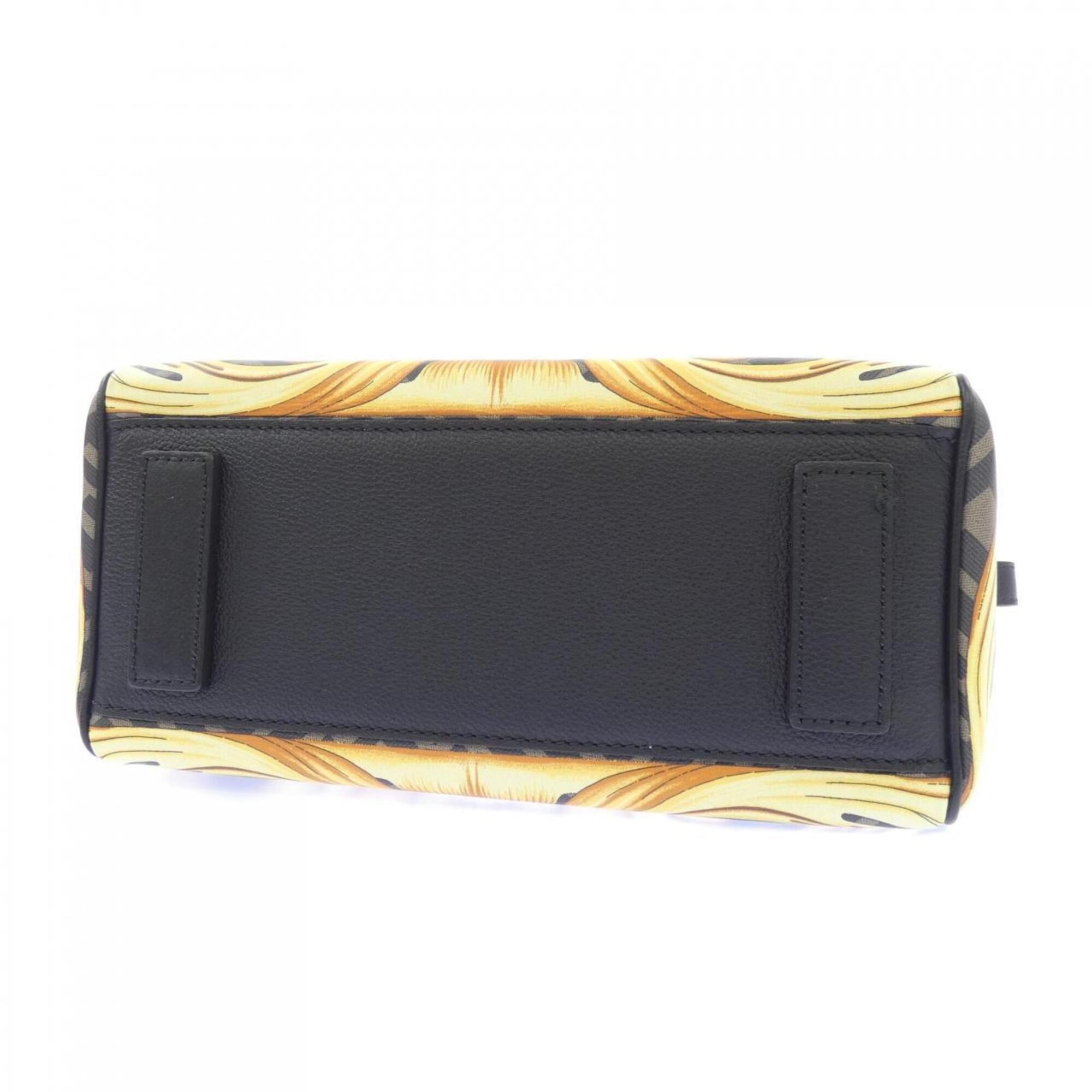 Fendi Black Yellow Leather Handbag (Pre-Owned)