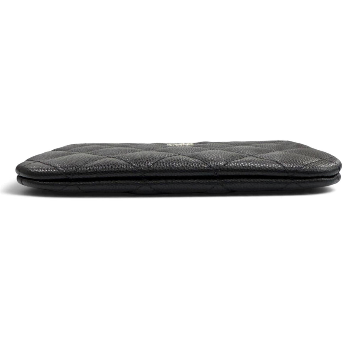 Chanel Black Burgundy Leather Pouch (Pre-Owned)
