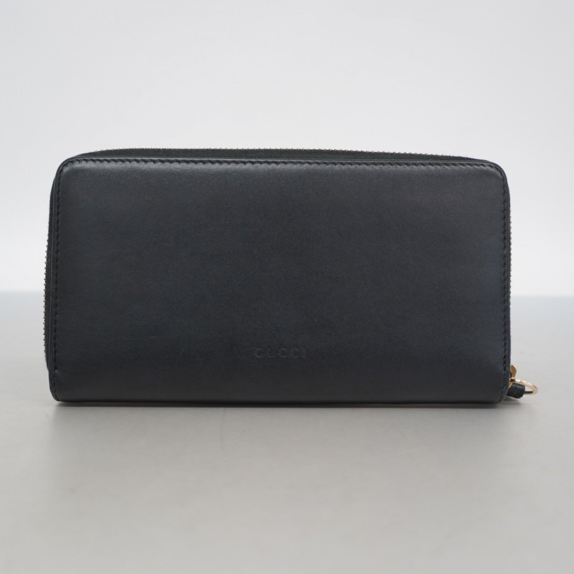 Gucci Black Leather Long Wallet (Bi-Fold) (Pre-Owned)