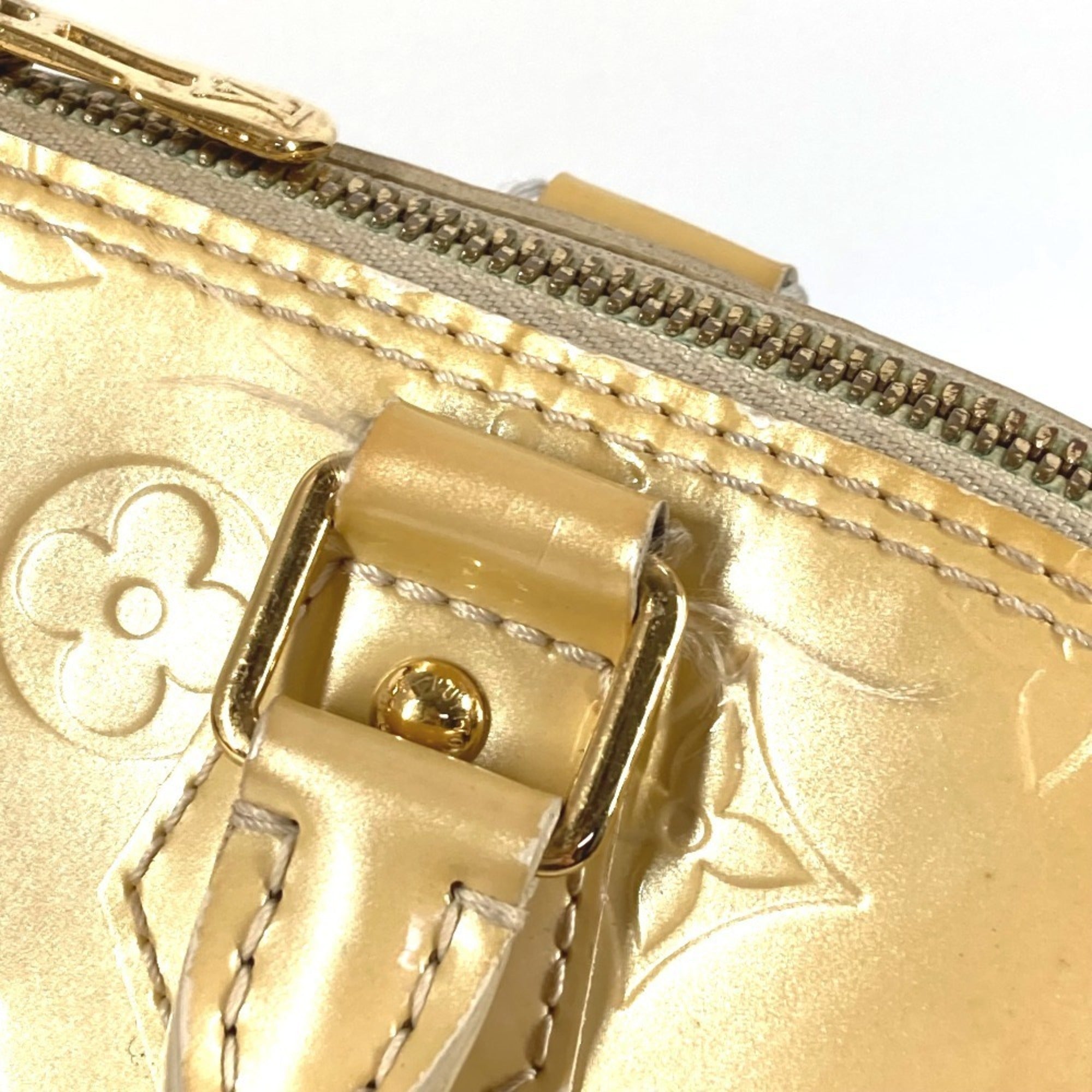 Louis Vuitton Beige Blanc Corail Galle Monogram Vernis Handbag Tote Bag (Pre-Owned)