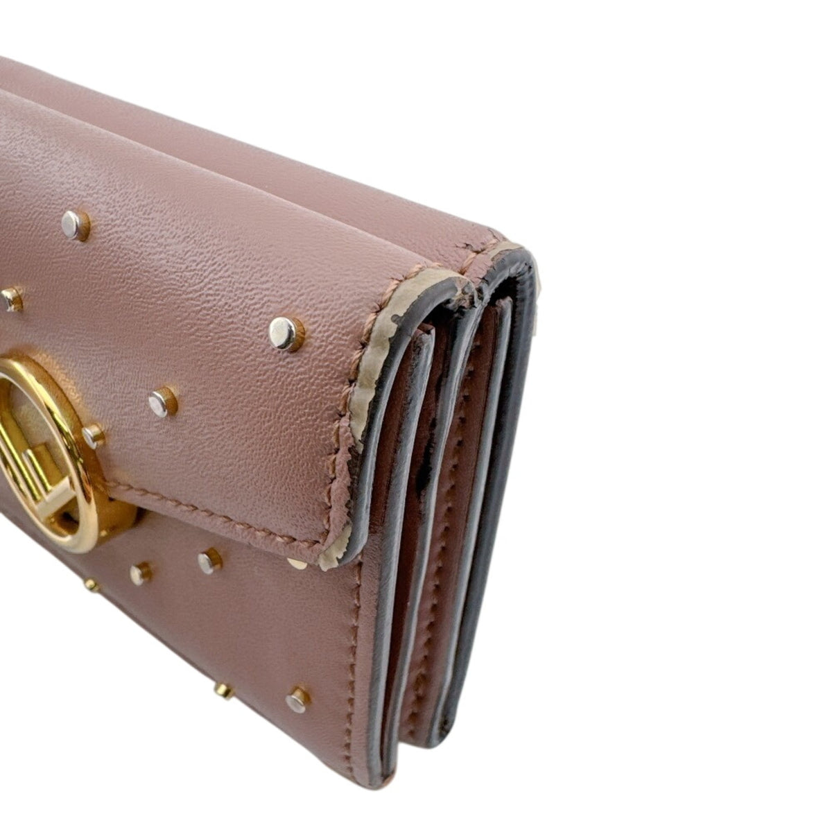 Fendi Pink Leather Wallet (Tri-Fold) (Pre-Owned)