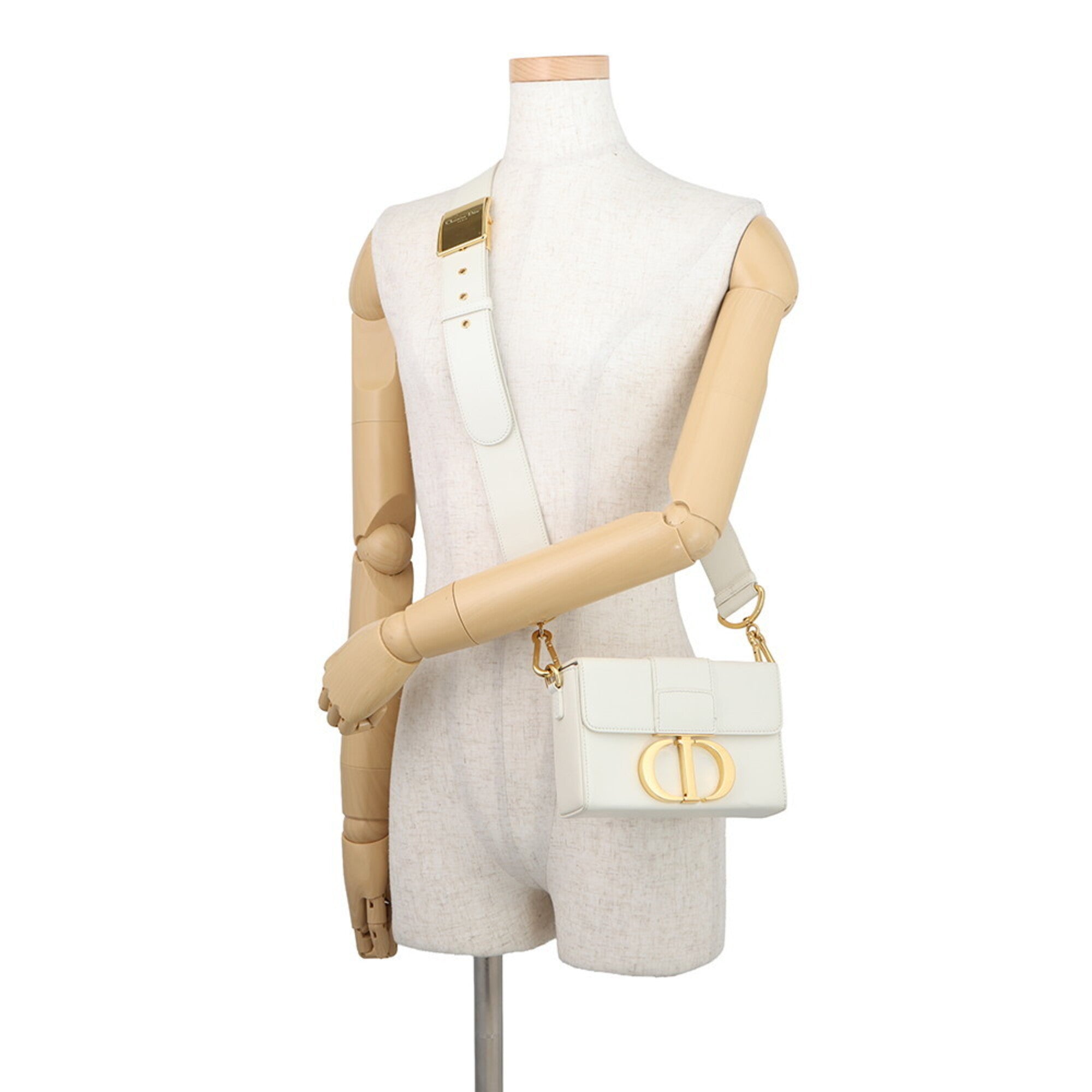 Christian Dior White Leather Handbag Shoulder Bag (Pre-Owned)