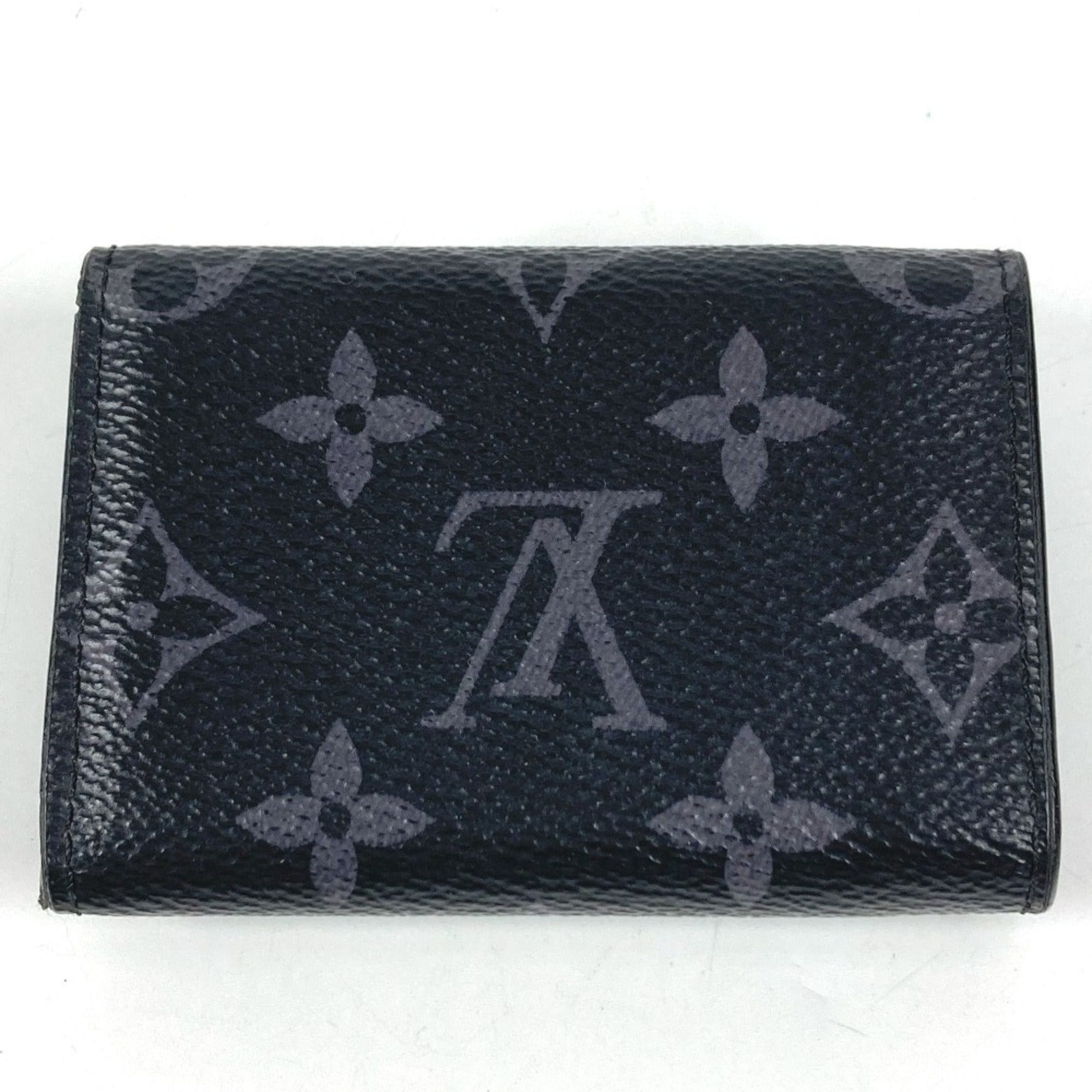 Louis Vuitton Black Gray Monogram Eclipse Canvas Wallet (Tri-Fold) (Pre-Owned)