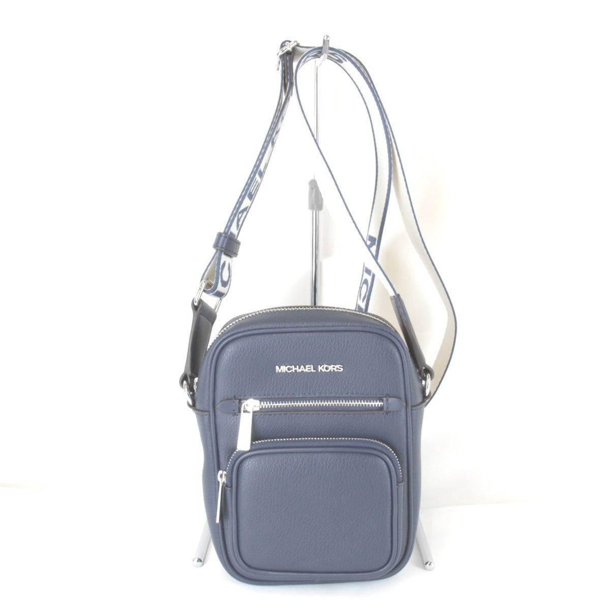 Michael Kors Jet Set Navy Leather Shoulder Bag (Pre-Owned)