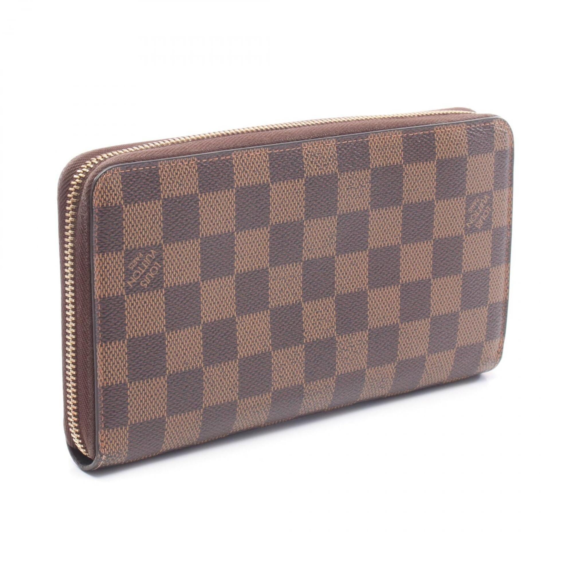 Louis Vuitton Brown Leather Pvc Long Wallet (Bi-Fold) (Pre-Owned)