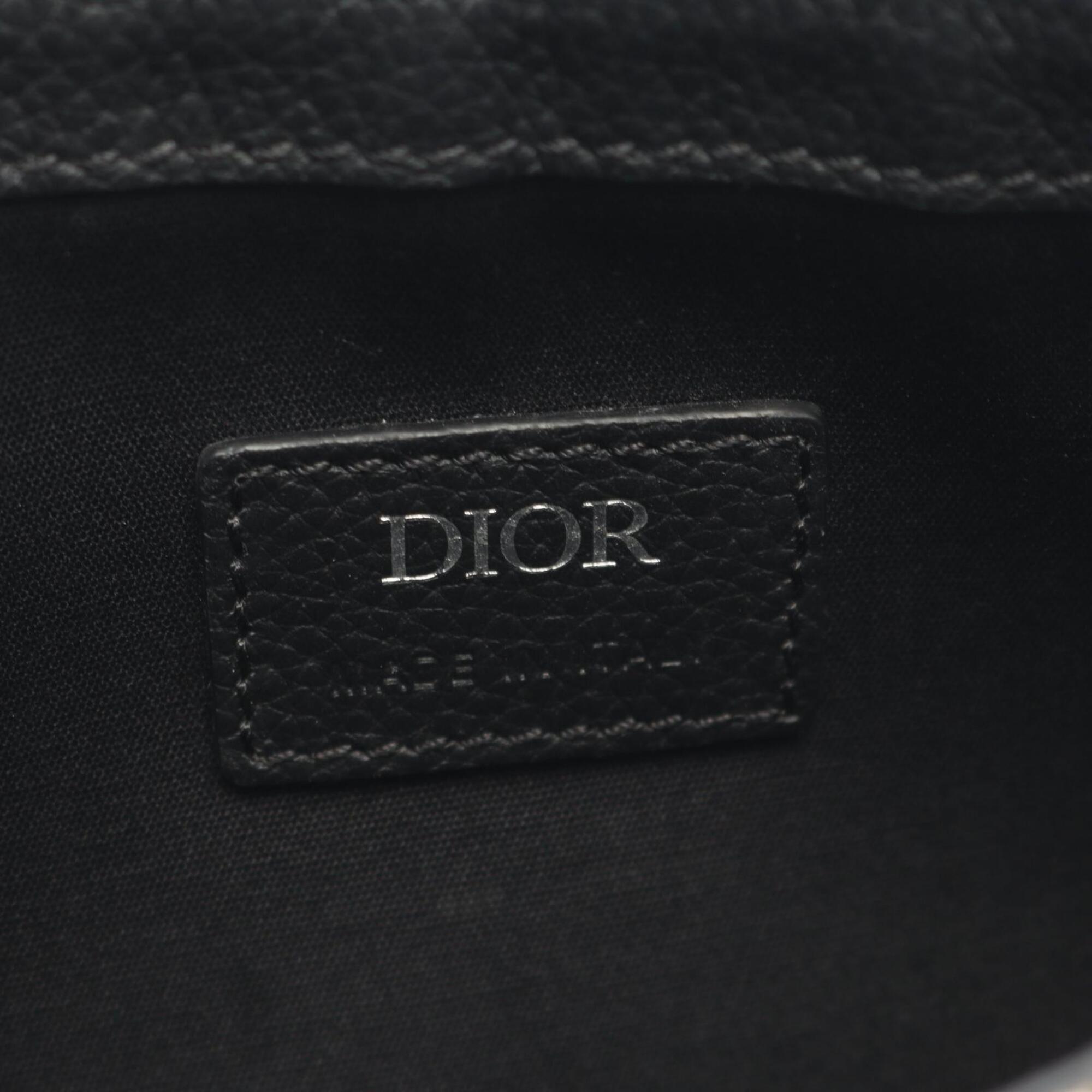 Christian Dior Beige Navy Canvas Leather Fanny Pack Handbag Saddle Bag (Pre-Owned)