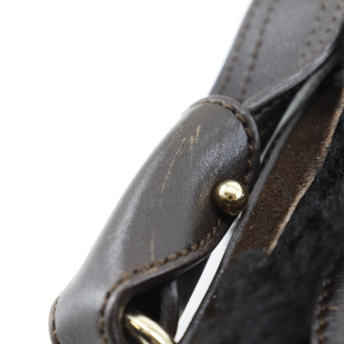 Salvatore Ferragamo Brown Leather Shoulder Bag (Pre-Owned)