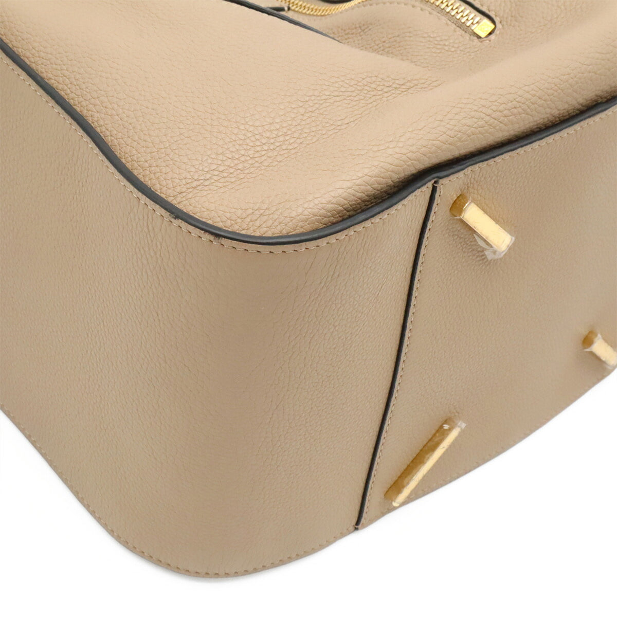 Loewe Beige Brown Brown Leather Handbag Shoulder Bag (Pre-Owned)