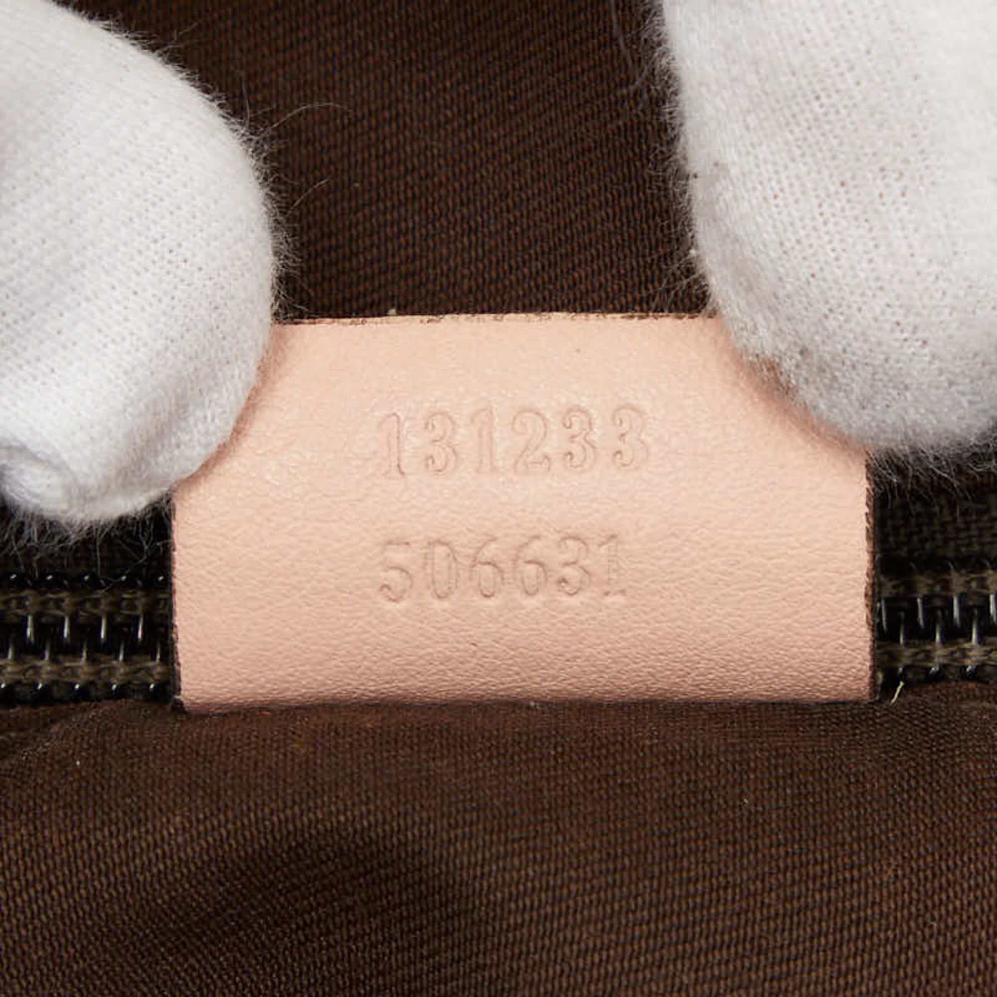 Gucci Beige Pink Canvas Leather Tote Bag (Pre-Owned)