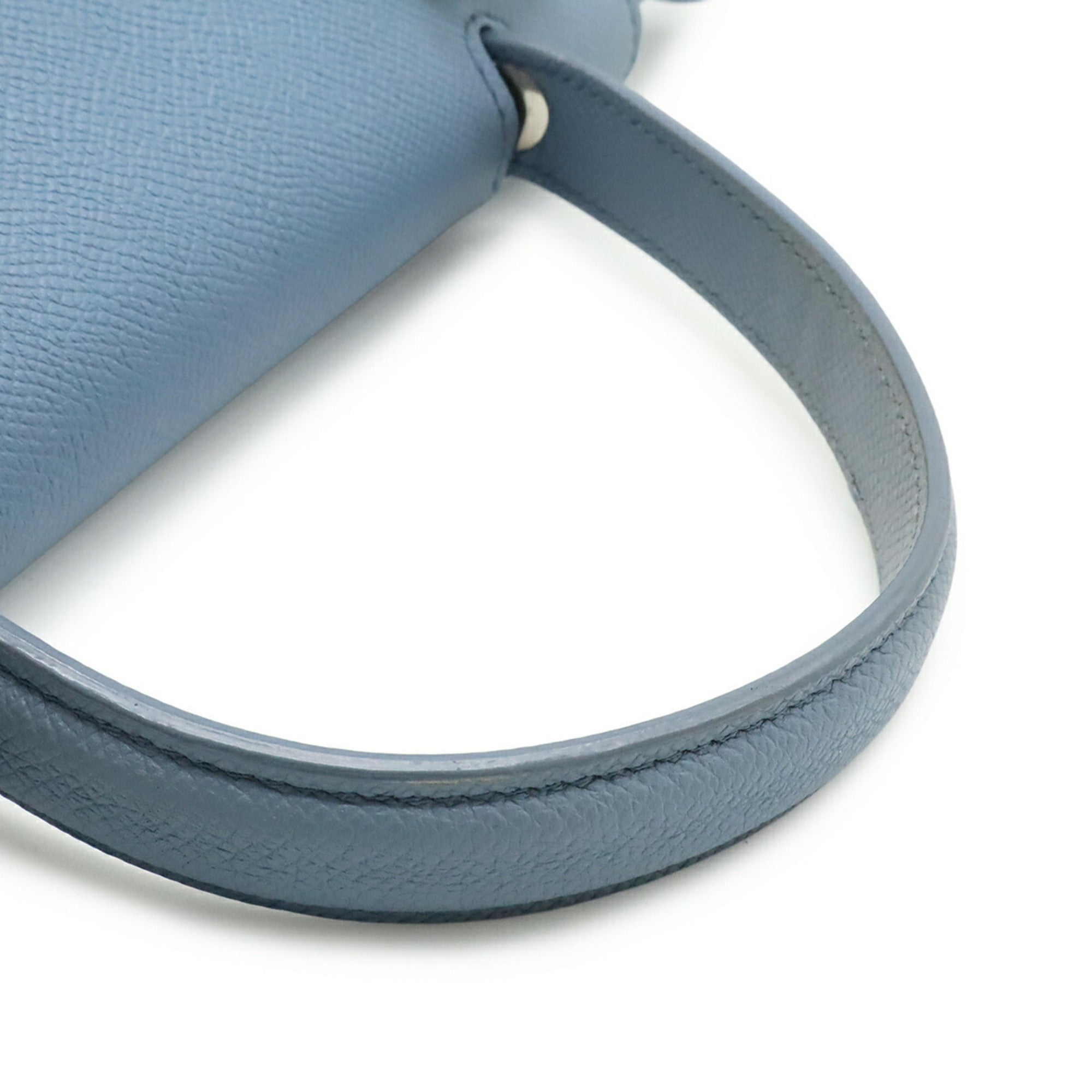 Celine Light Blue Leather Handbag Shoulder Bag (Pre-Owned)