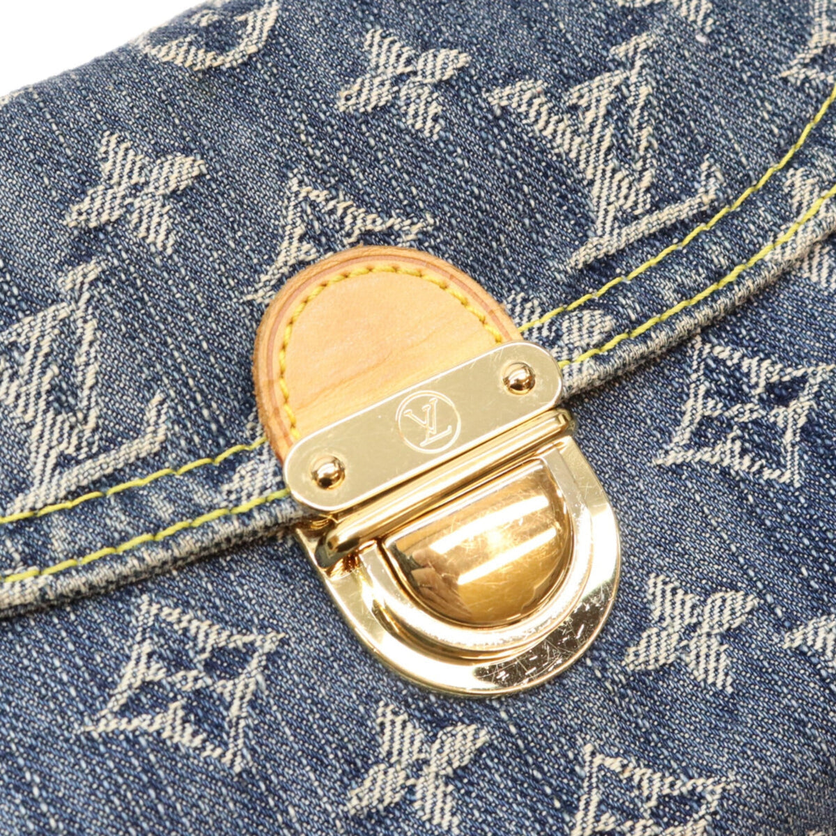 Louis Vuitton Gold Monogram Denim Shoulder Bag (Pre-Owned)