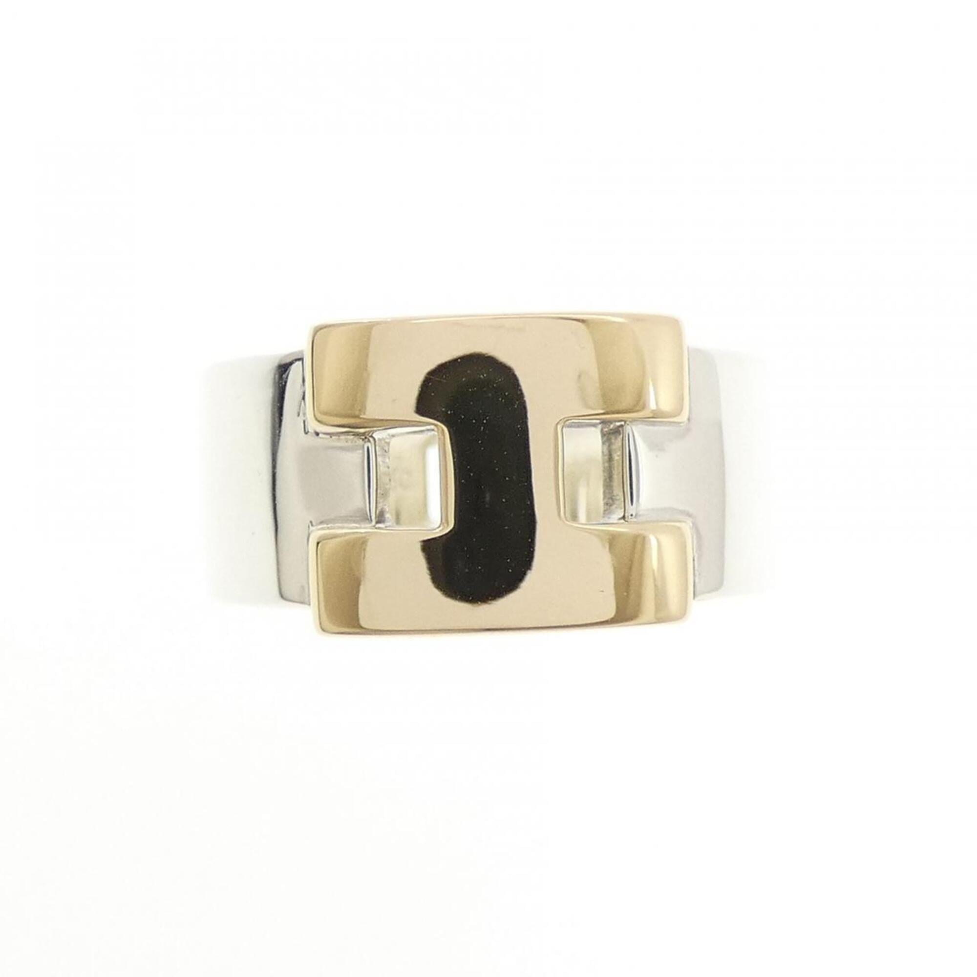 Hermes Yellow Gold (18K) Silver 925 Band Ring (Pre-Owned)